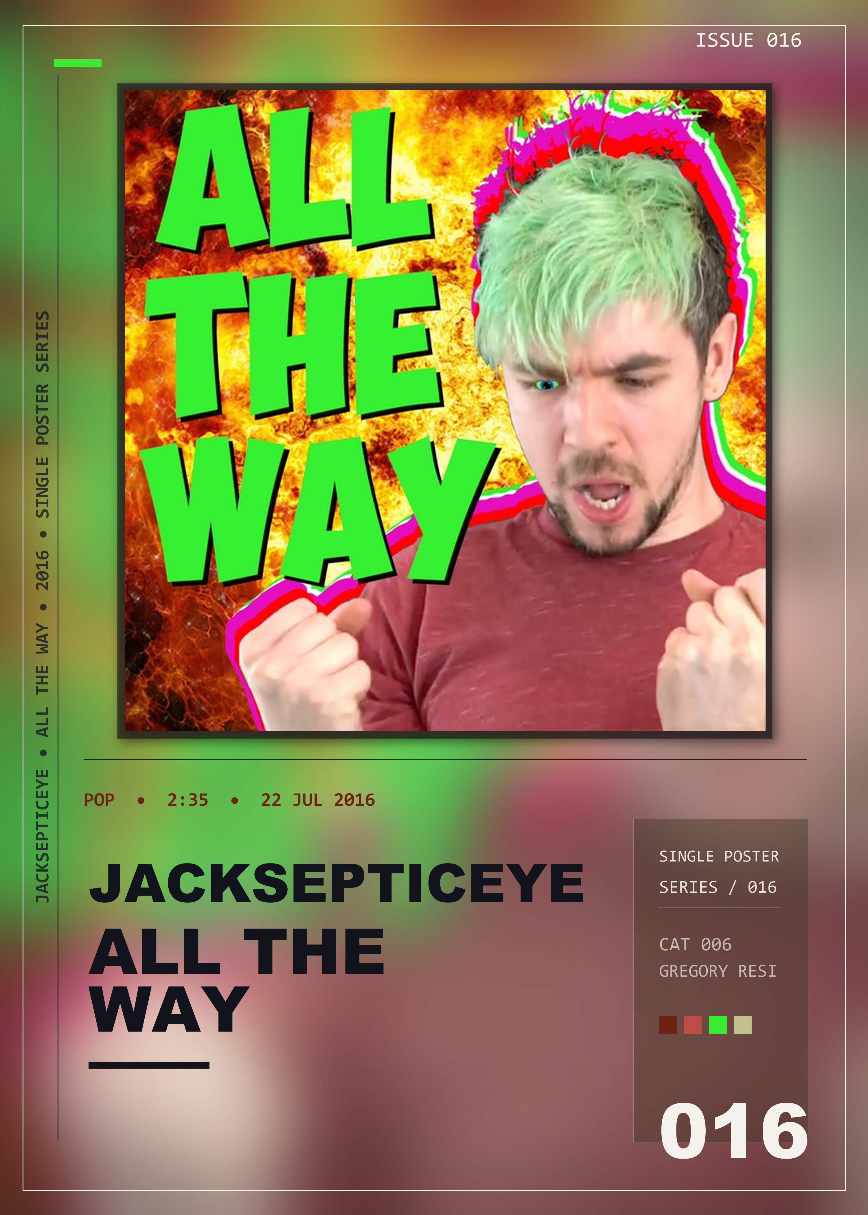 Music poster: Jacksepticeye - All the Way I Believe In Steve