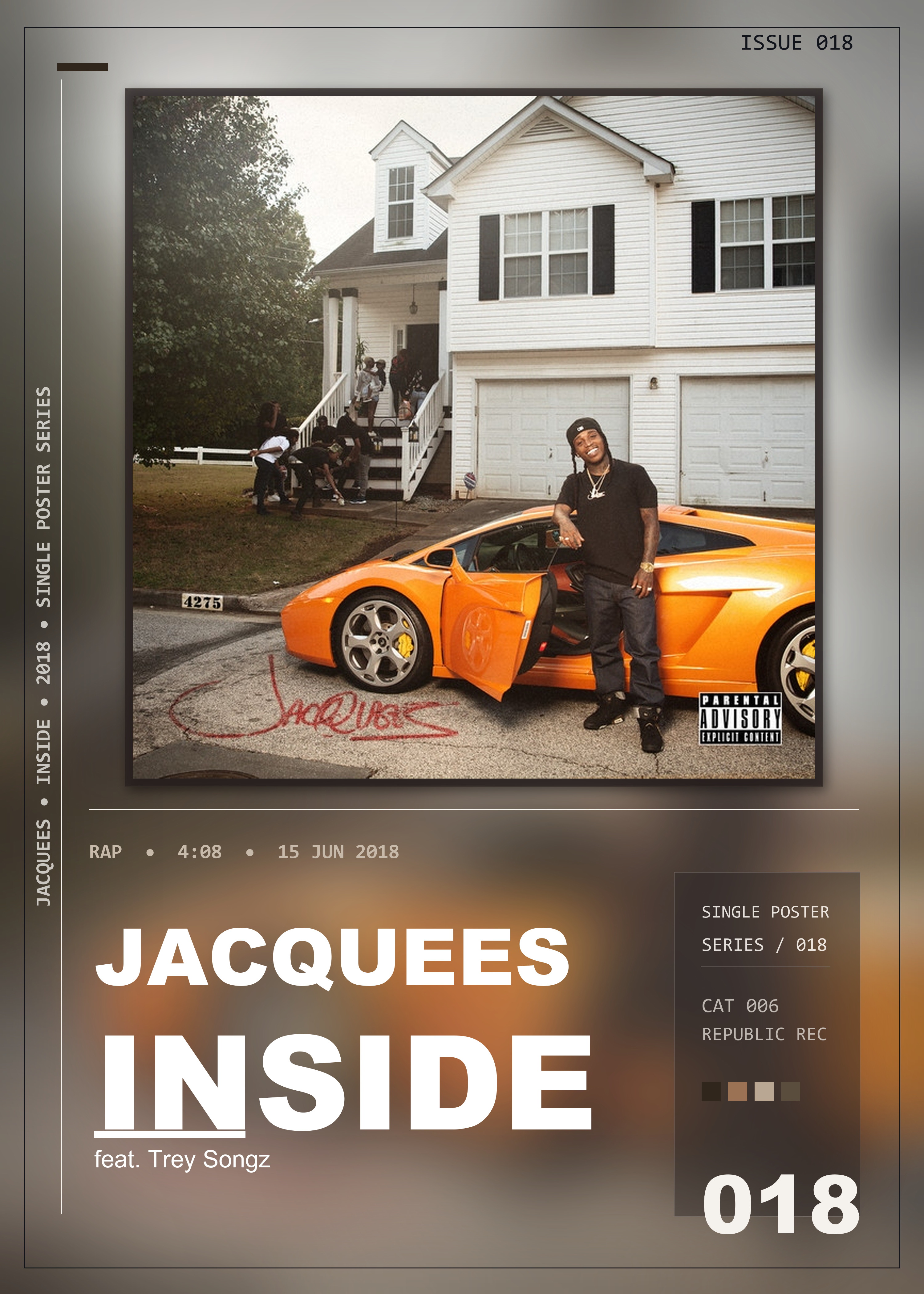 Music poster: Jacquees - Inside feat Trey Songz