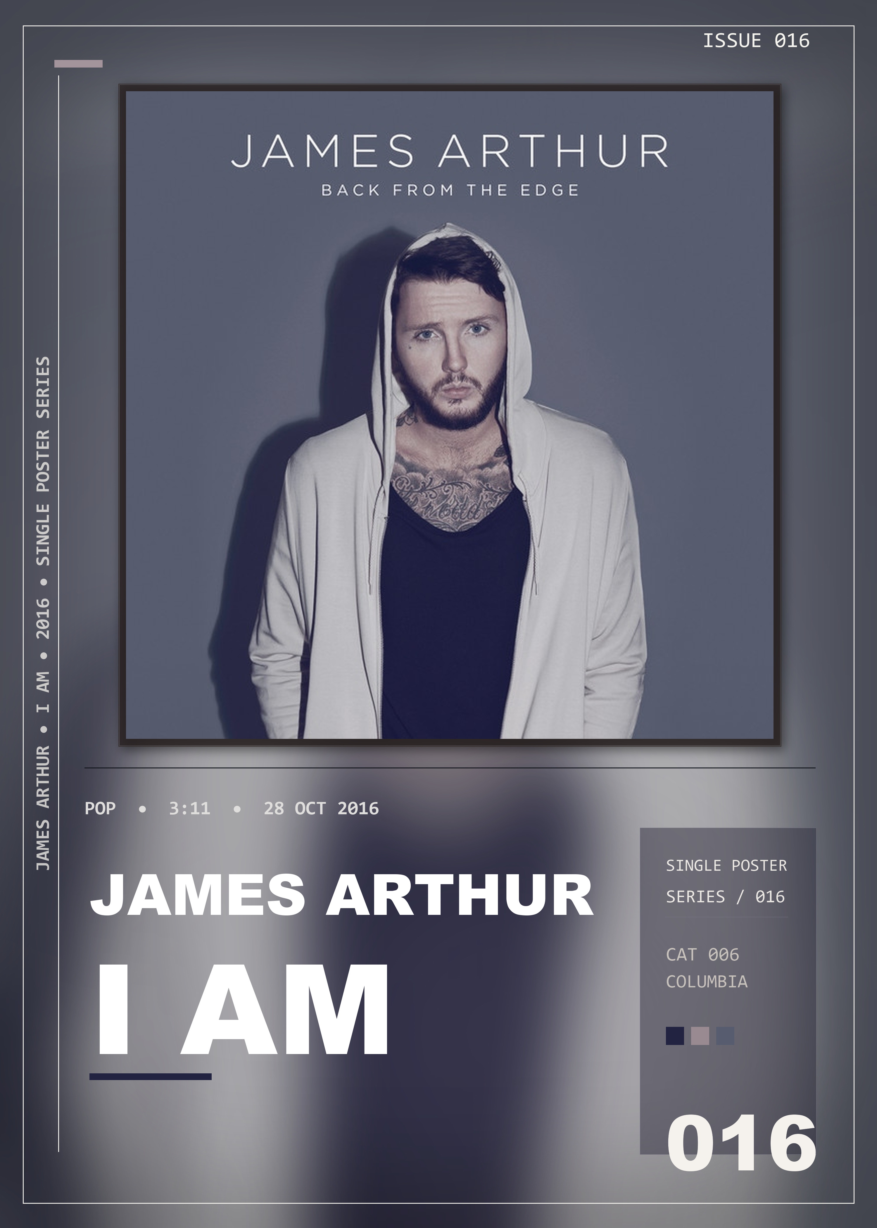 Music poster: James Arthur - I Am