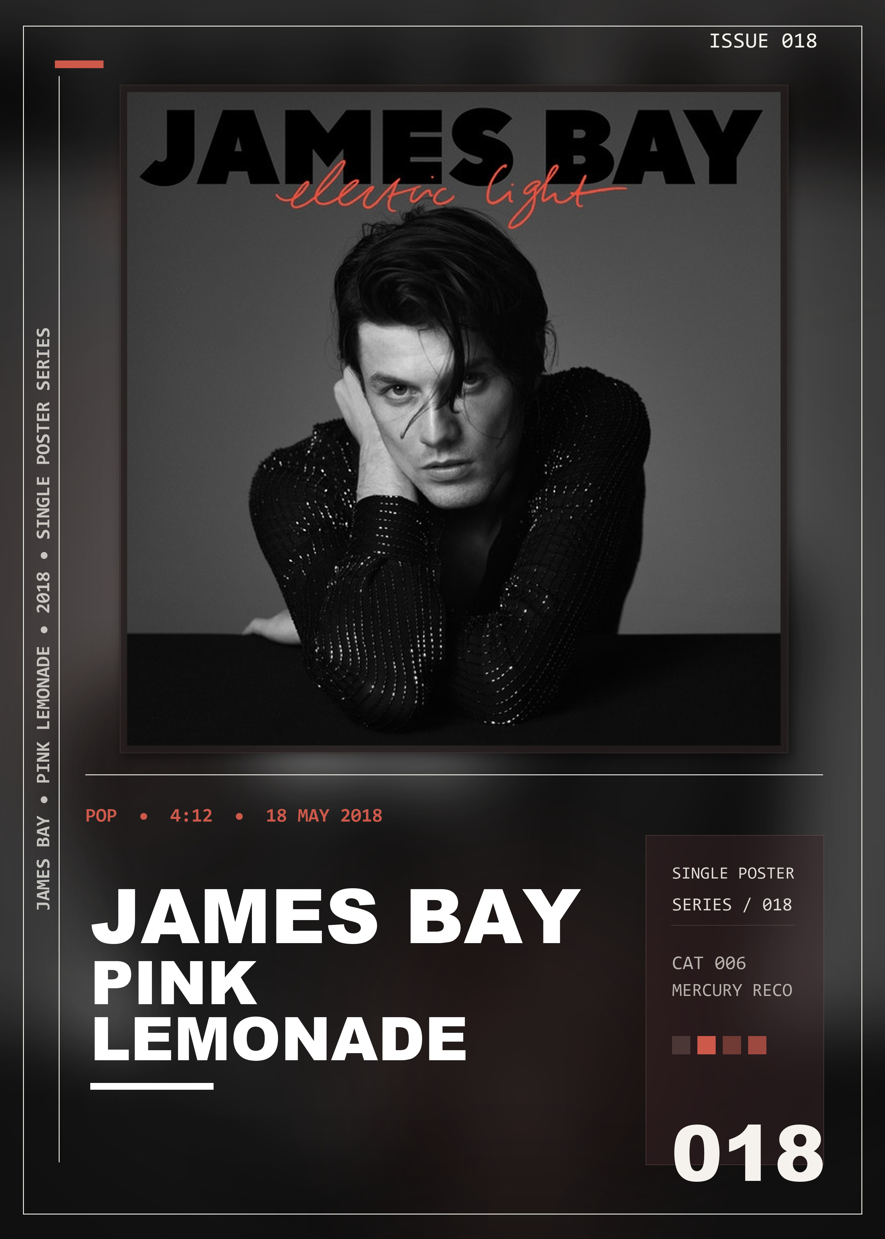 Music poster: James Bay - Pink Lemonade