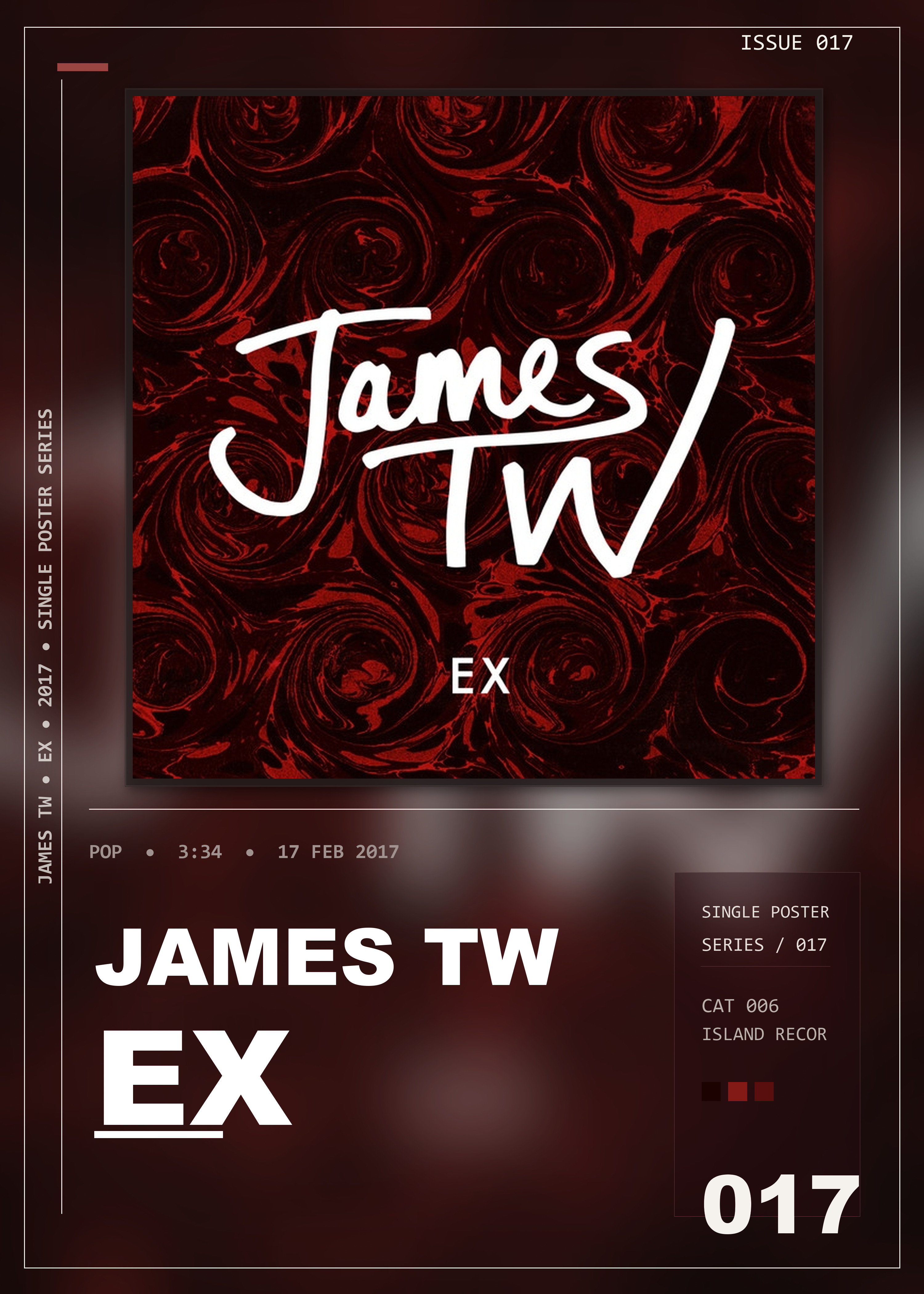 Music poster: James TW - Ex