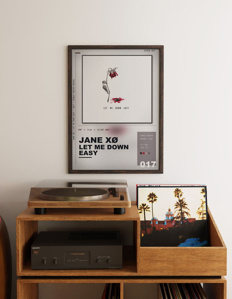 Music poster: Jane XØ - Let Me Down Easy