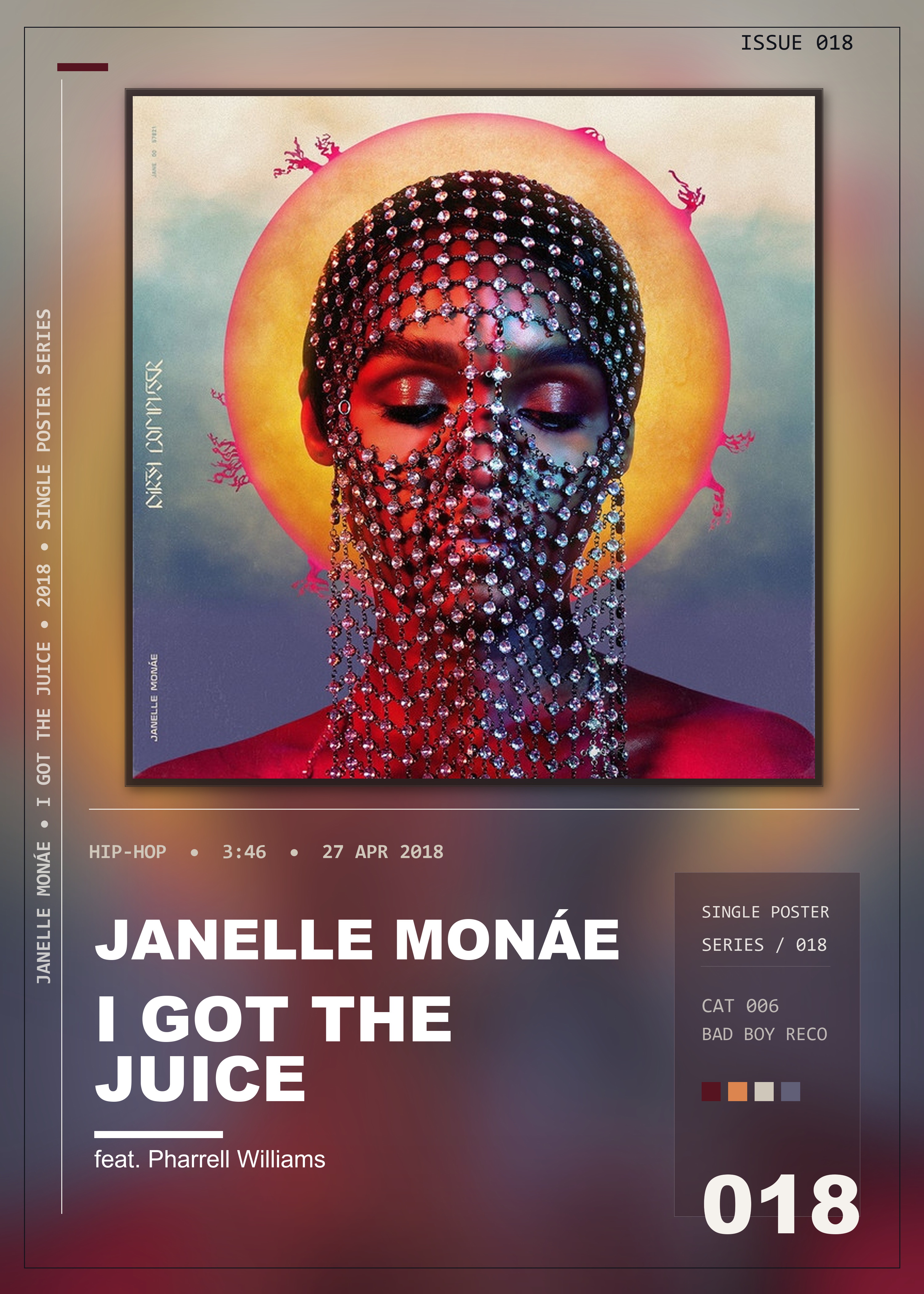 Music poster: Janelle Monáe - I Got The Juice feat Pharrell Williams