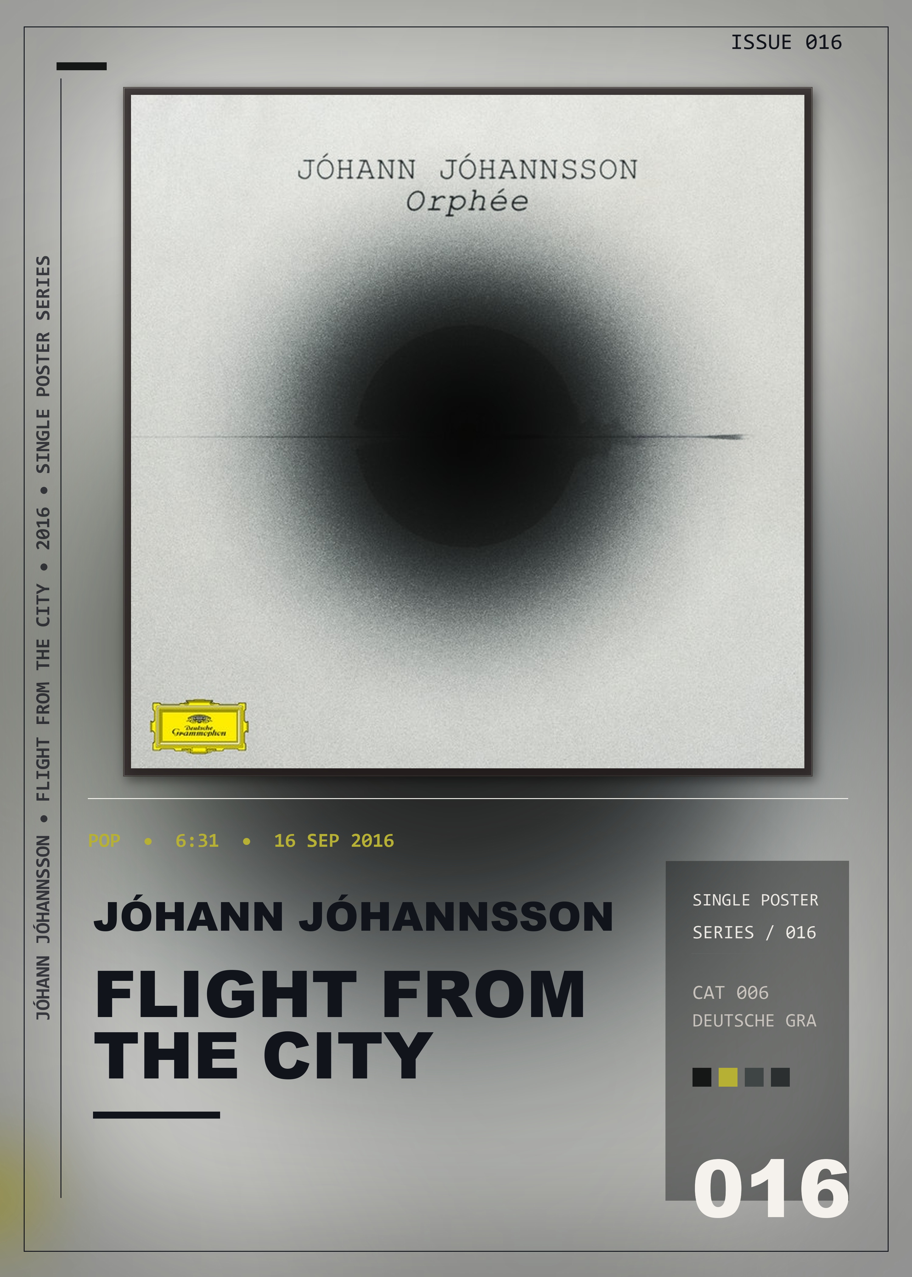 Music poster: Jóhann Jóhannsson - Flight From The City