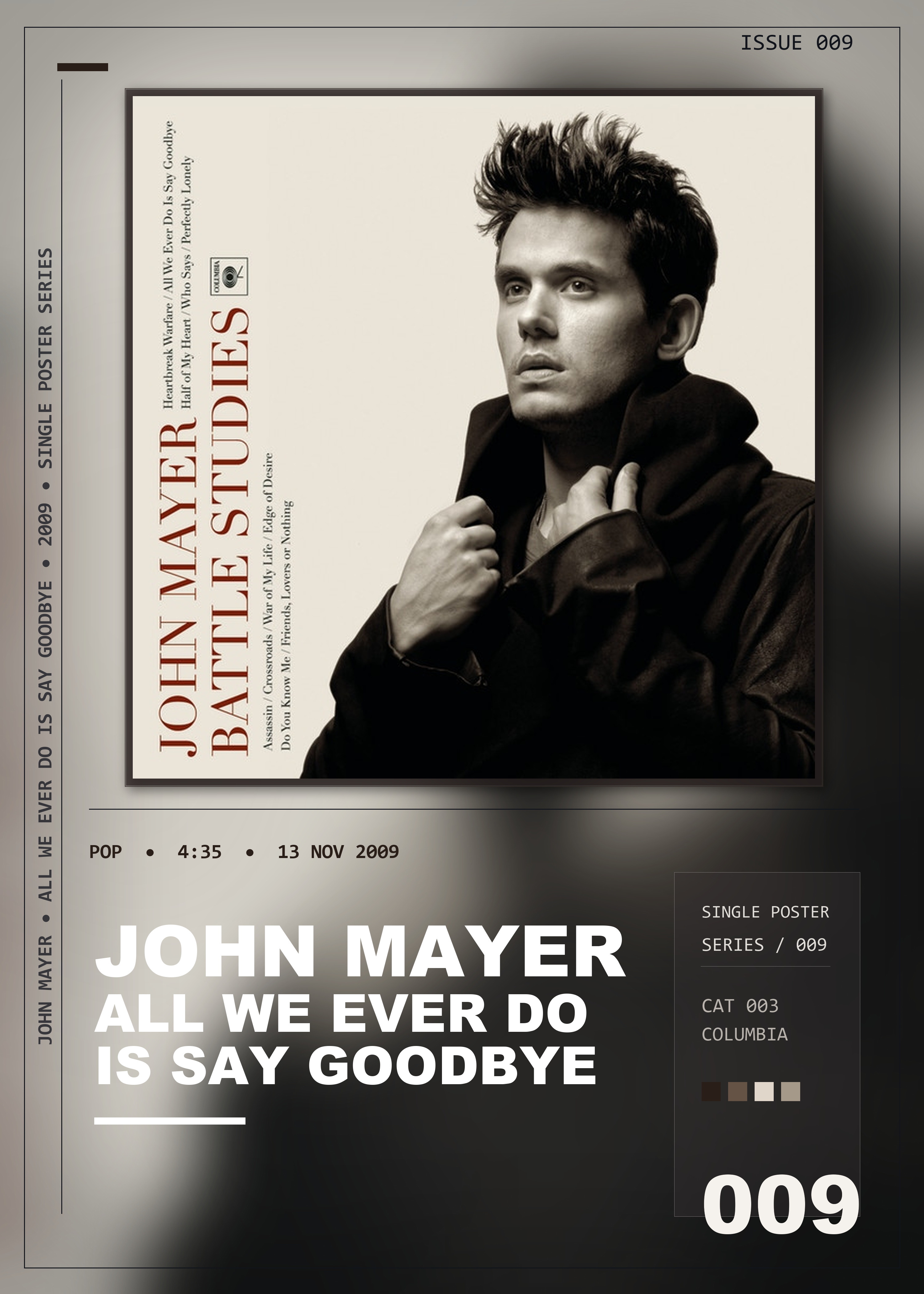 Music poster: John Mayer - All We Ever Do Is Say Goodbye