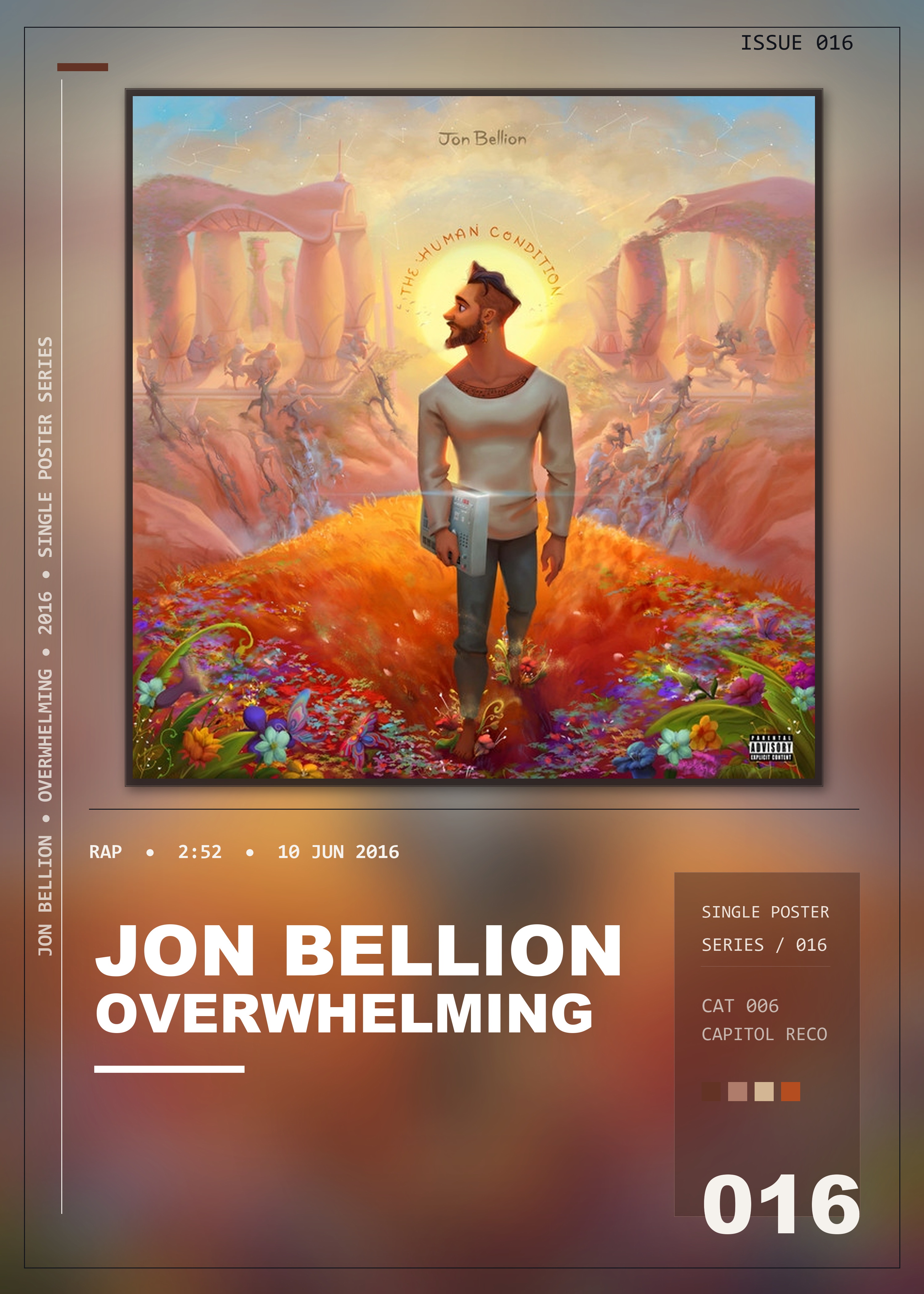 Music poster: Jon Bellion - Overwhelming