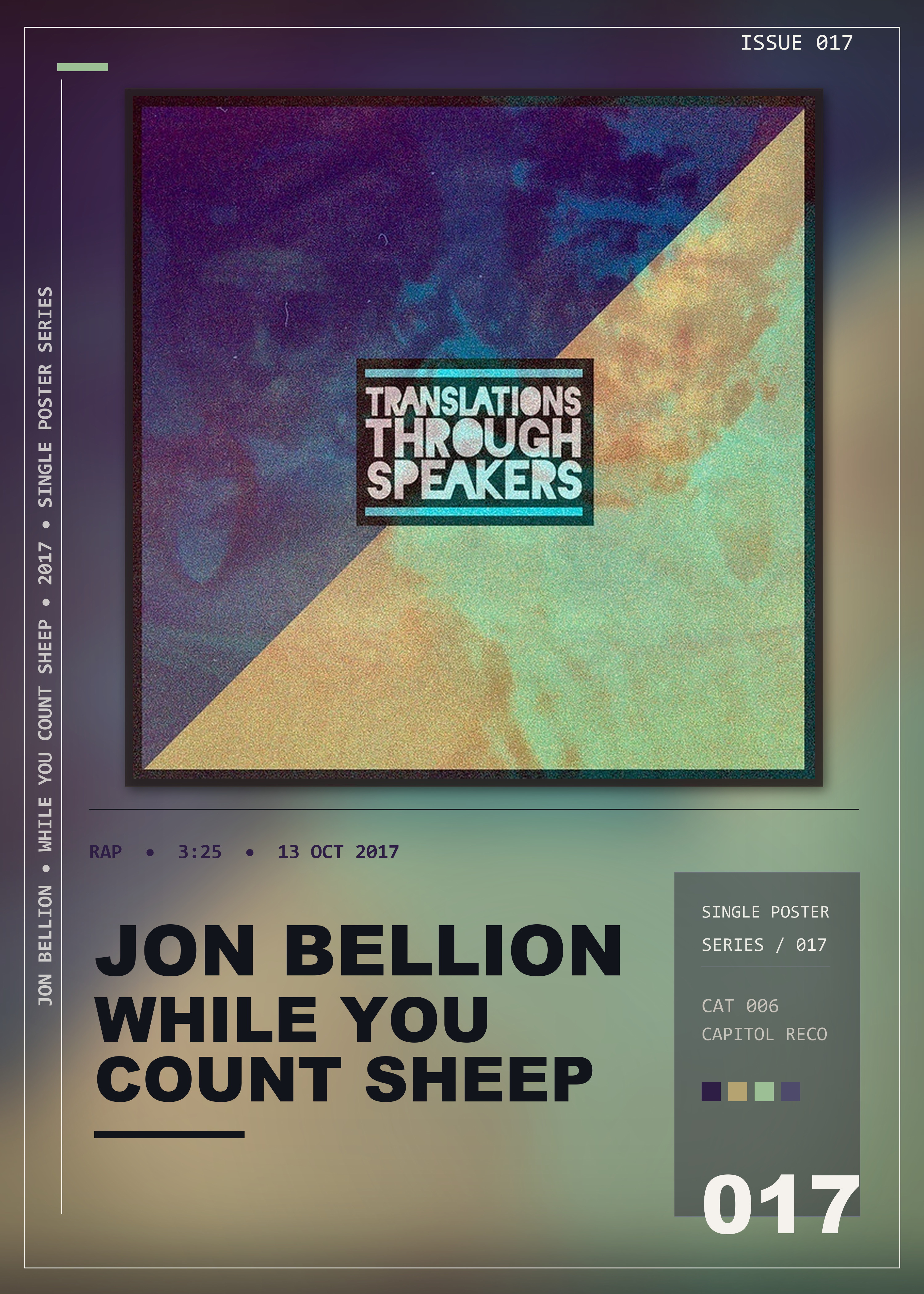 Music poster: Jon Bellion - While You Count Sheep