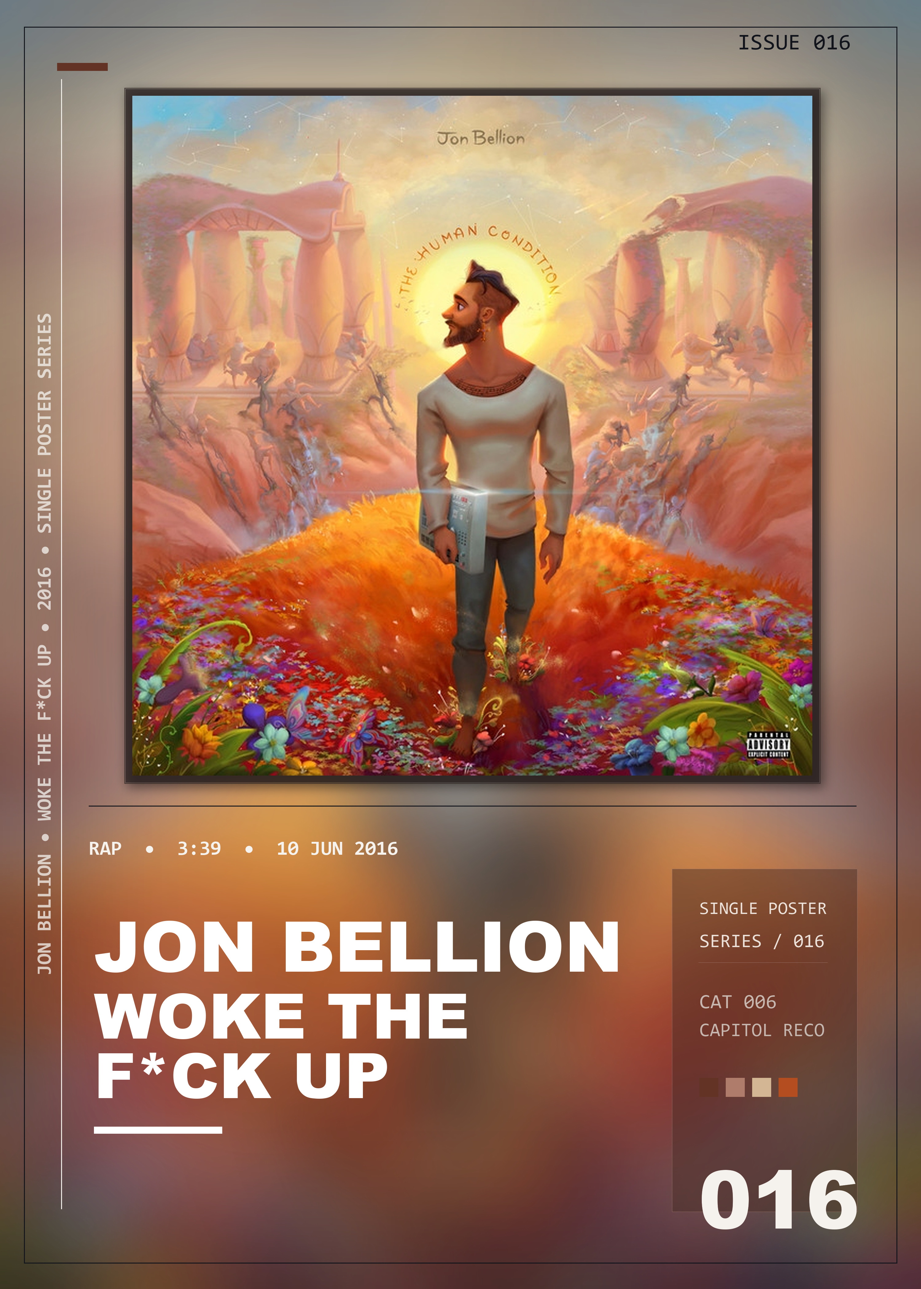 Music poster: Jon Bellion - Woke The Fck Up