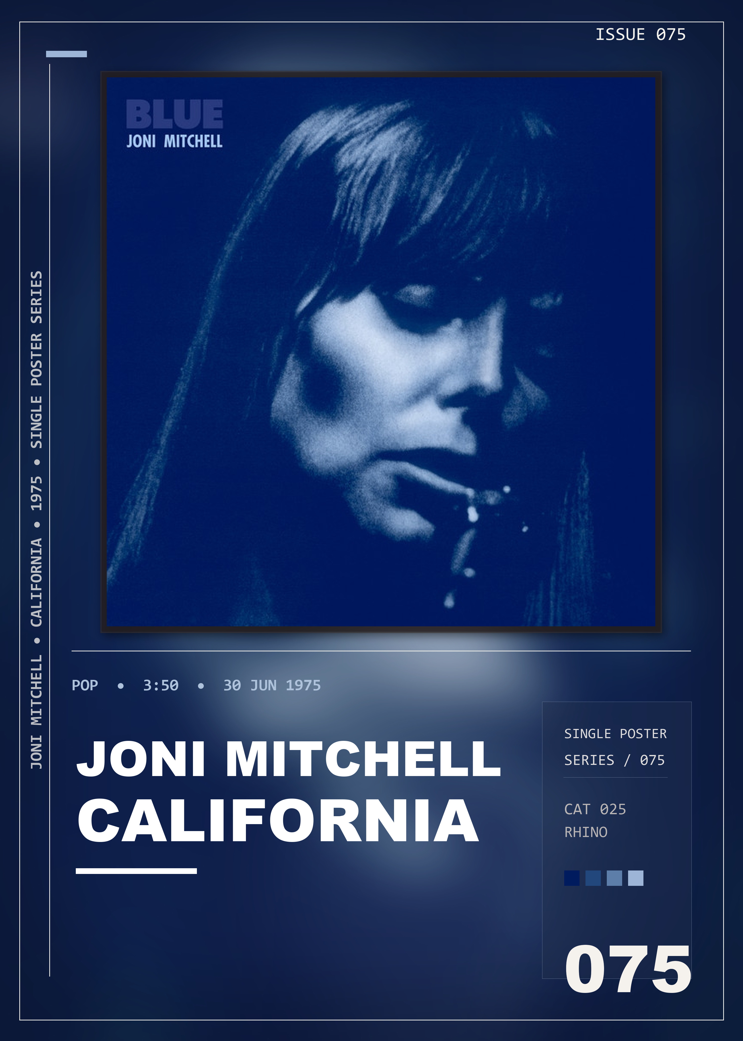 Music poster: Joni Mitchell - California