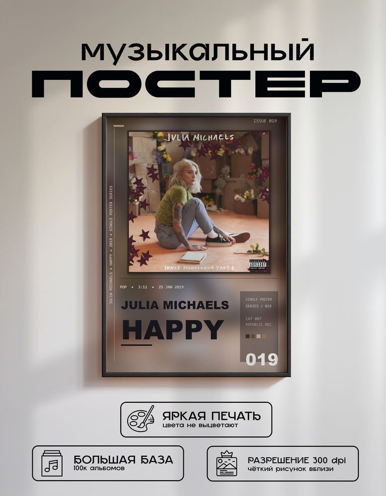 Music poster: Julia Michaels - Happy