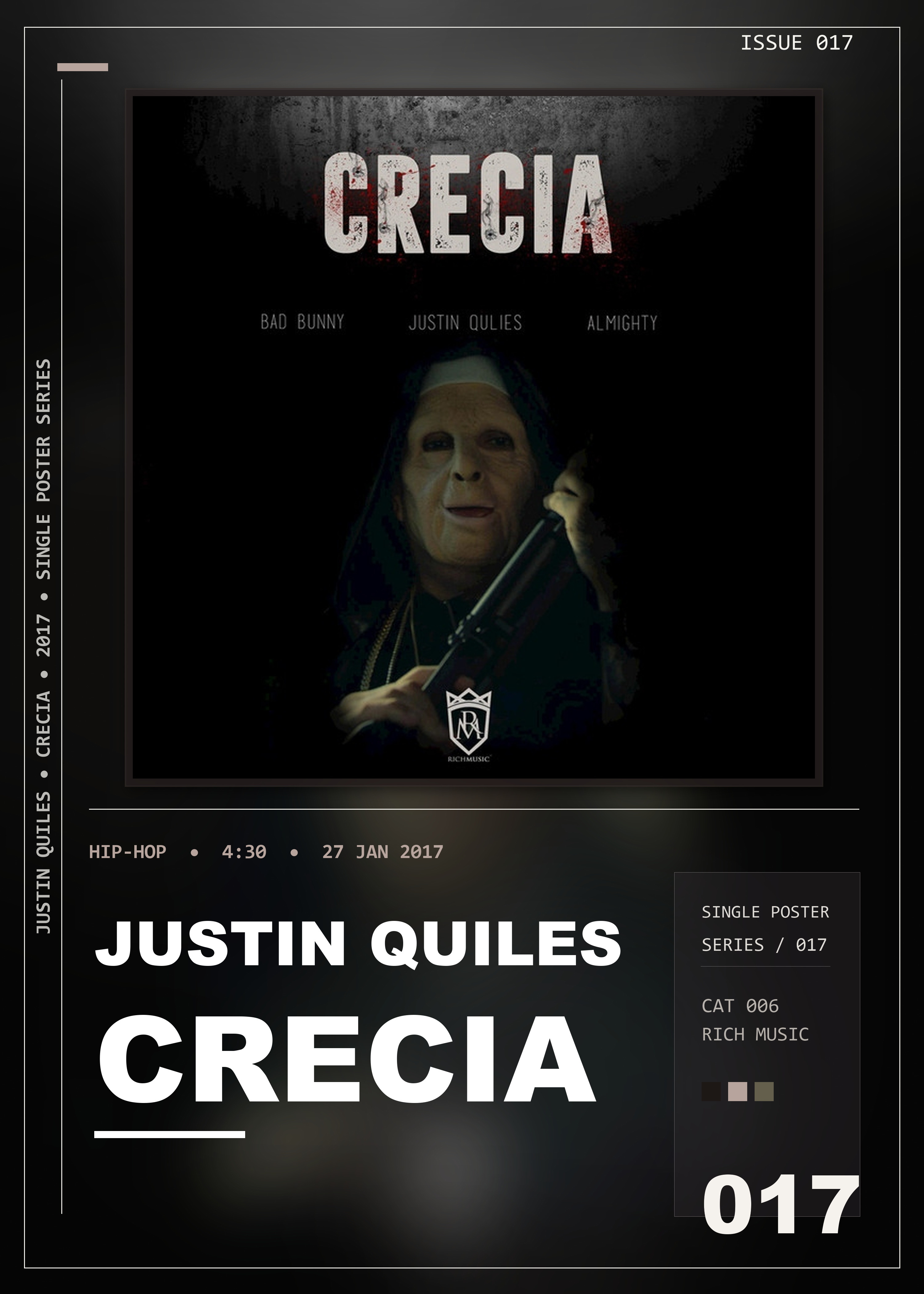 Music poster: Justin Quiles - Crecia