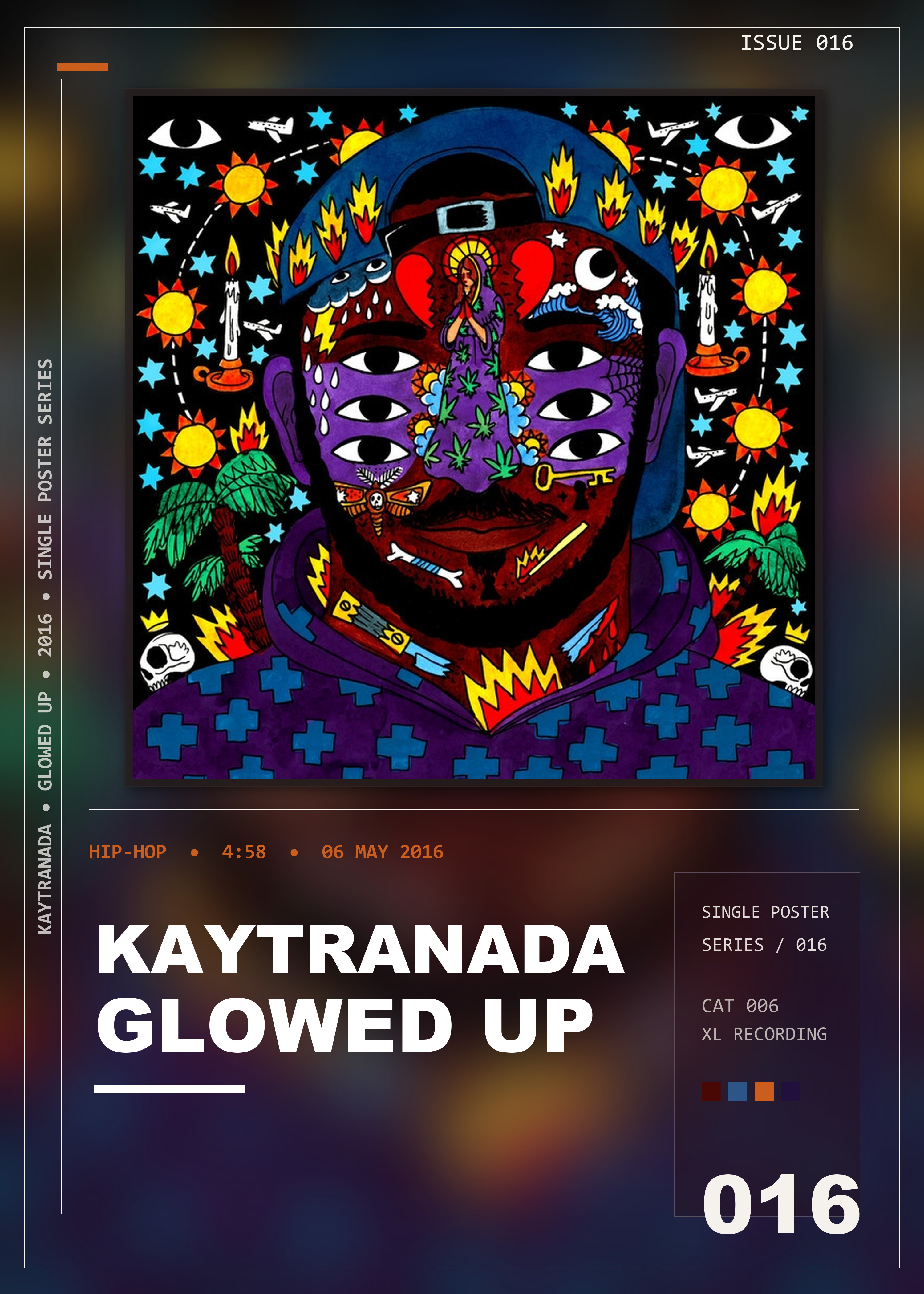 Music poster: KAYTRANADA - GLOWED UP