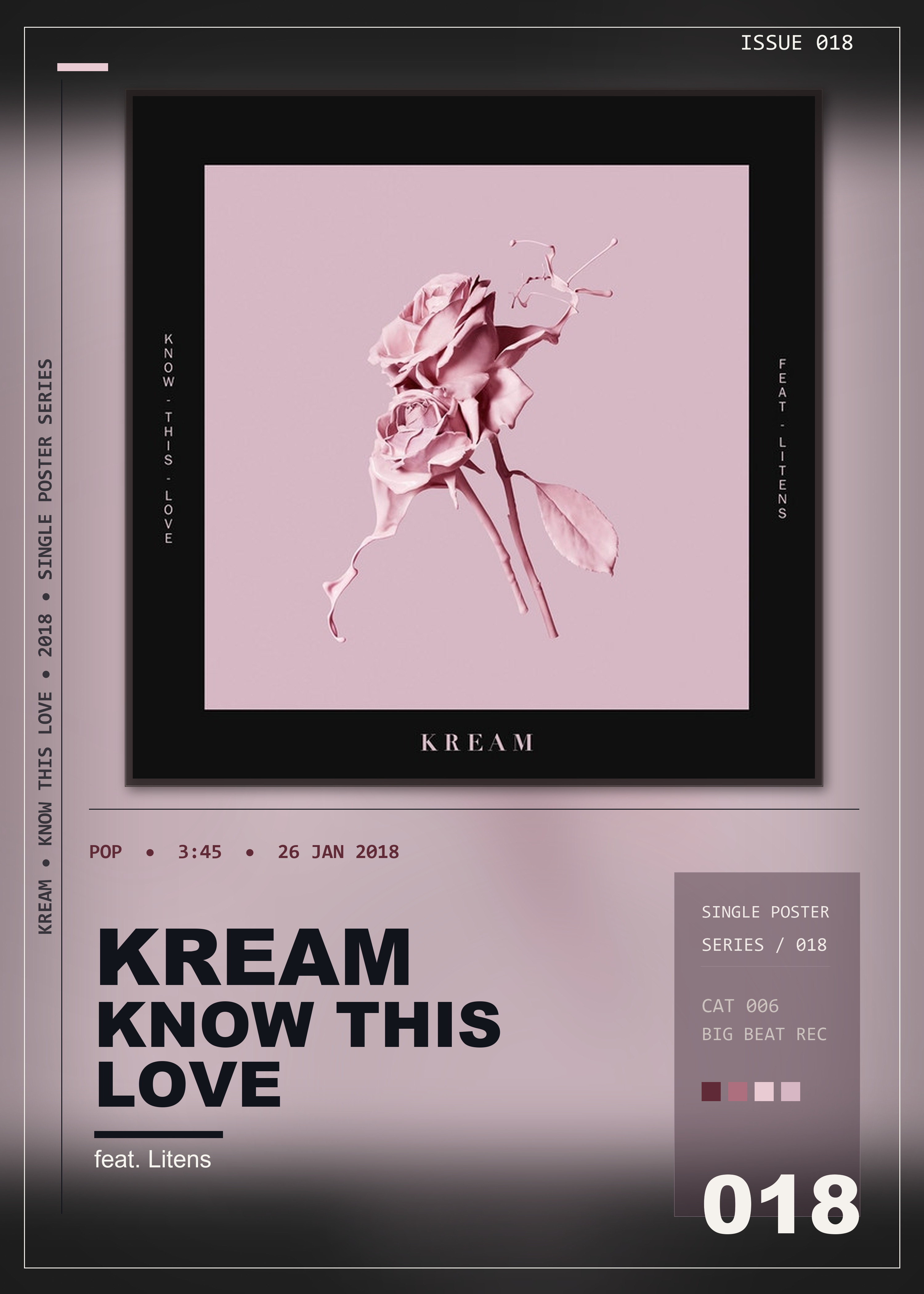 Music poster: KREAM - Know This Love feat Litens