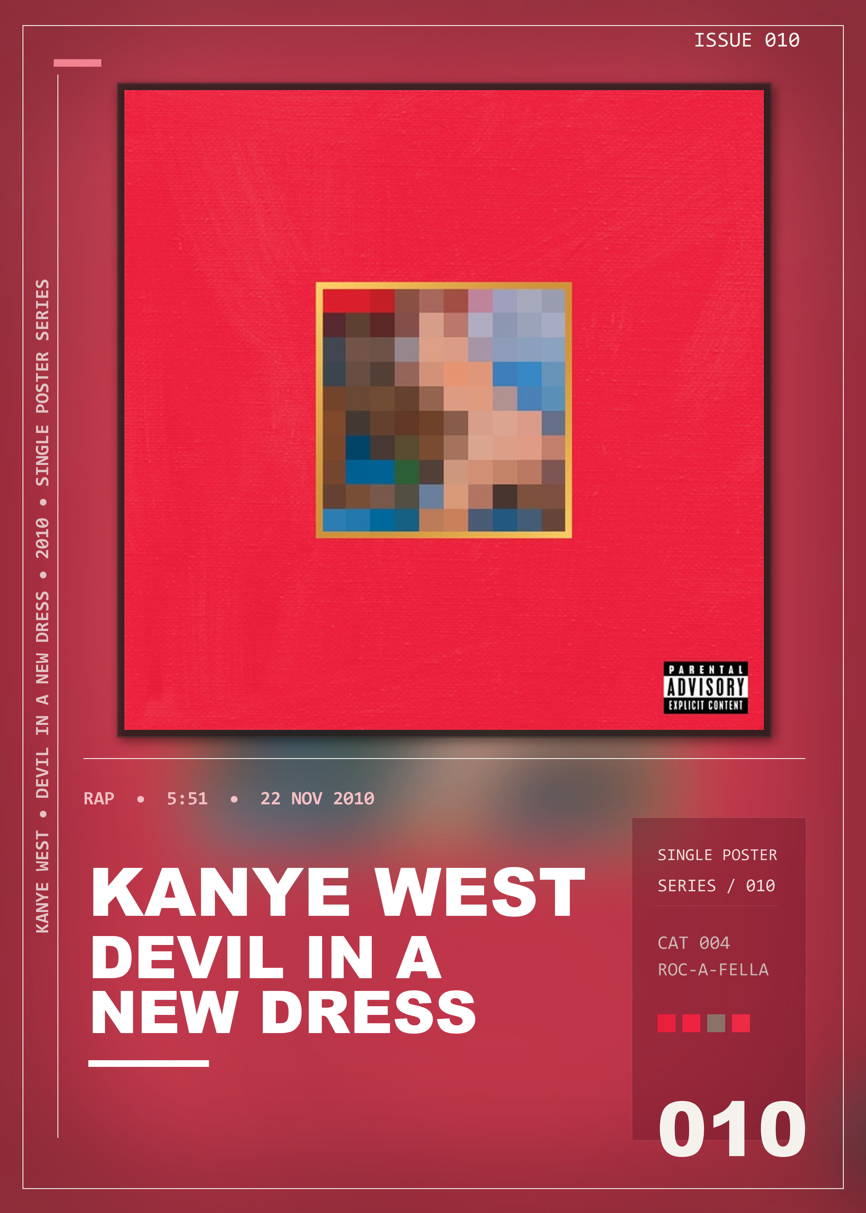 Music poster: Kanye West - Devil In A New Dress