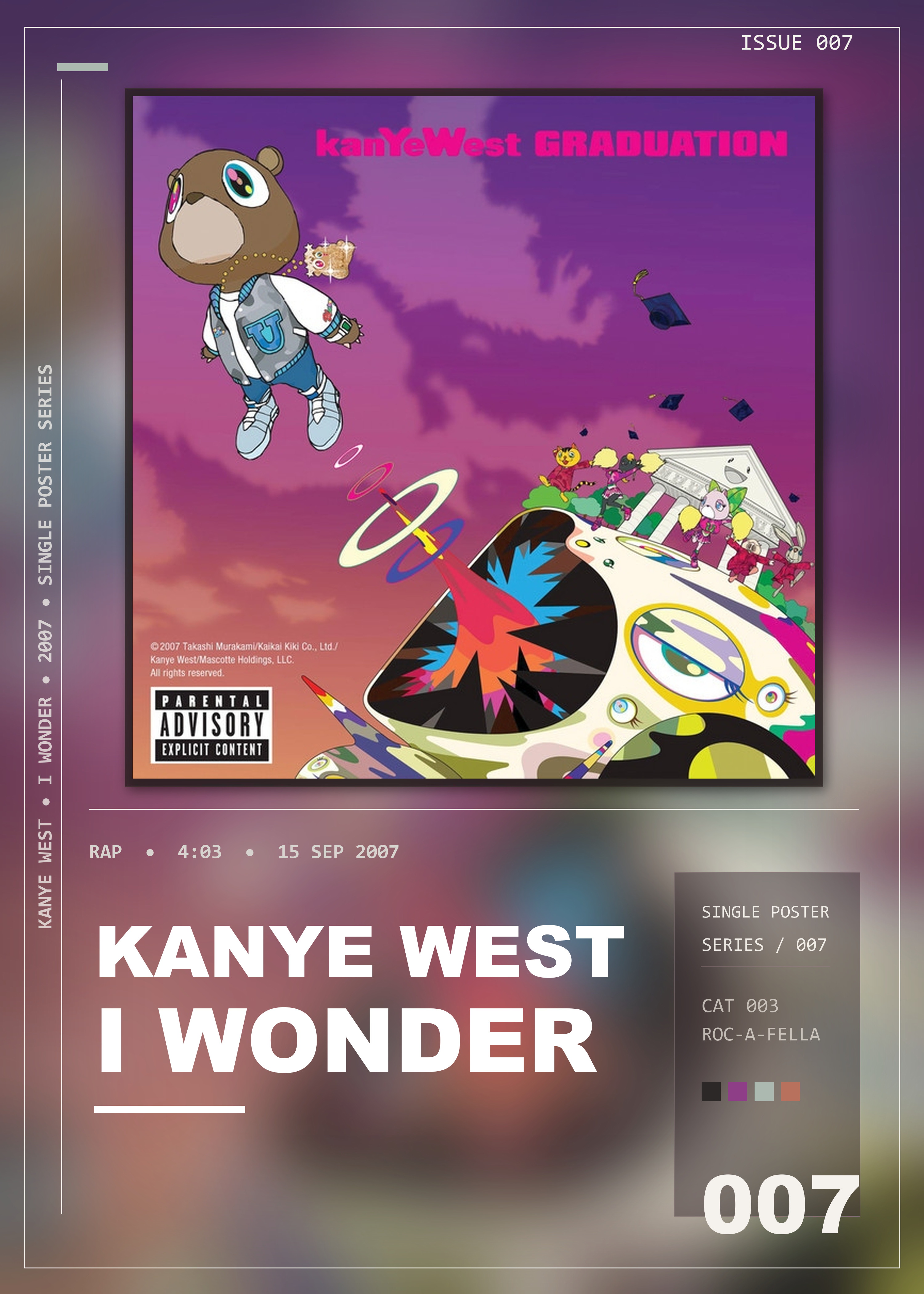 Music poster: Kanye West - I Wonder