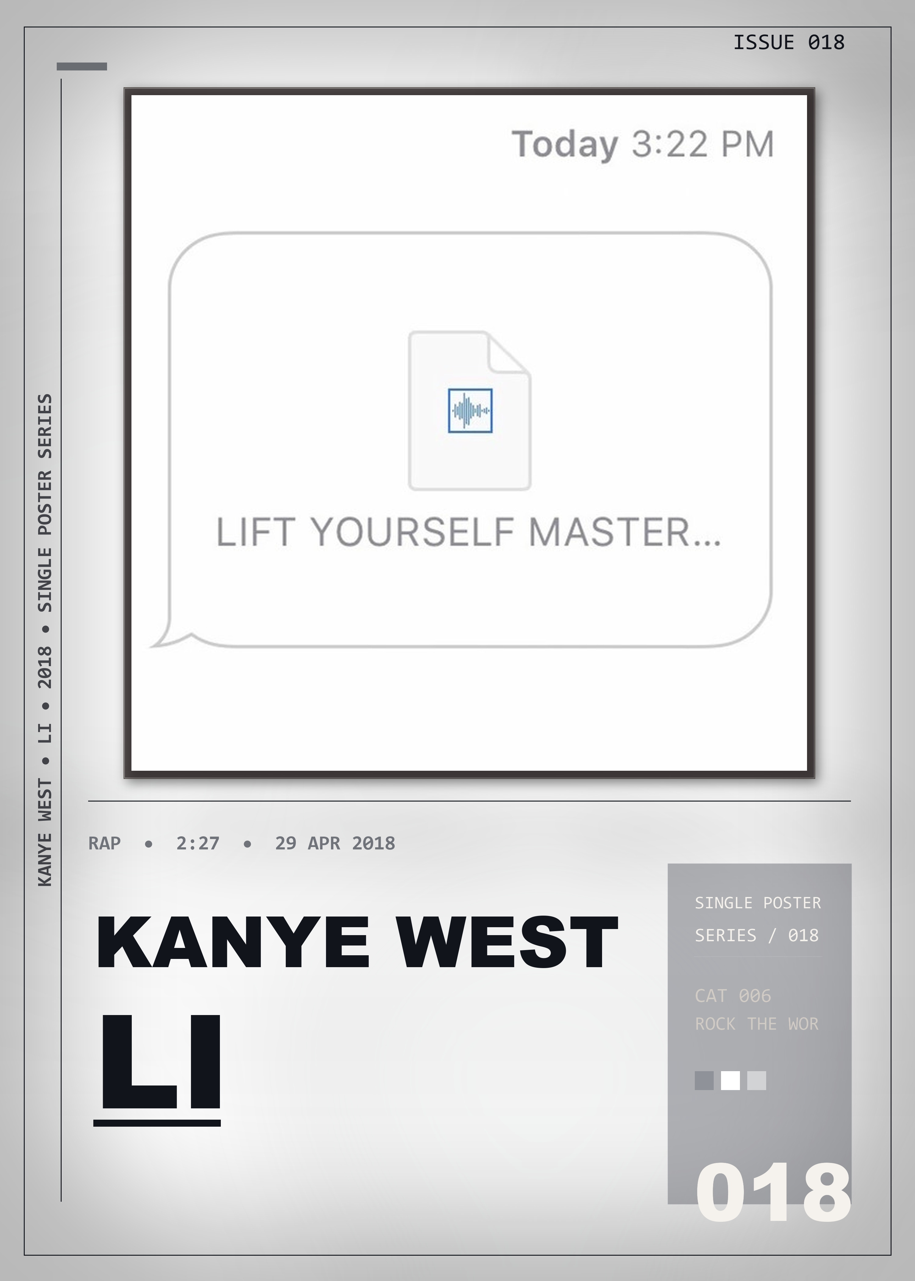 Music poster: Kanye West - Lift Yourself