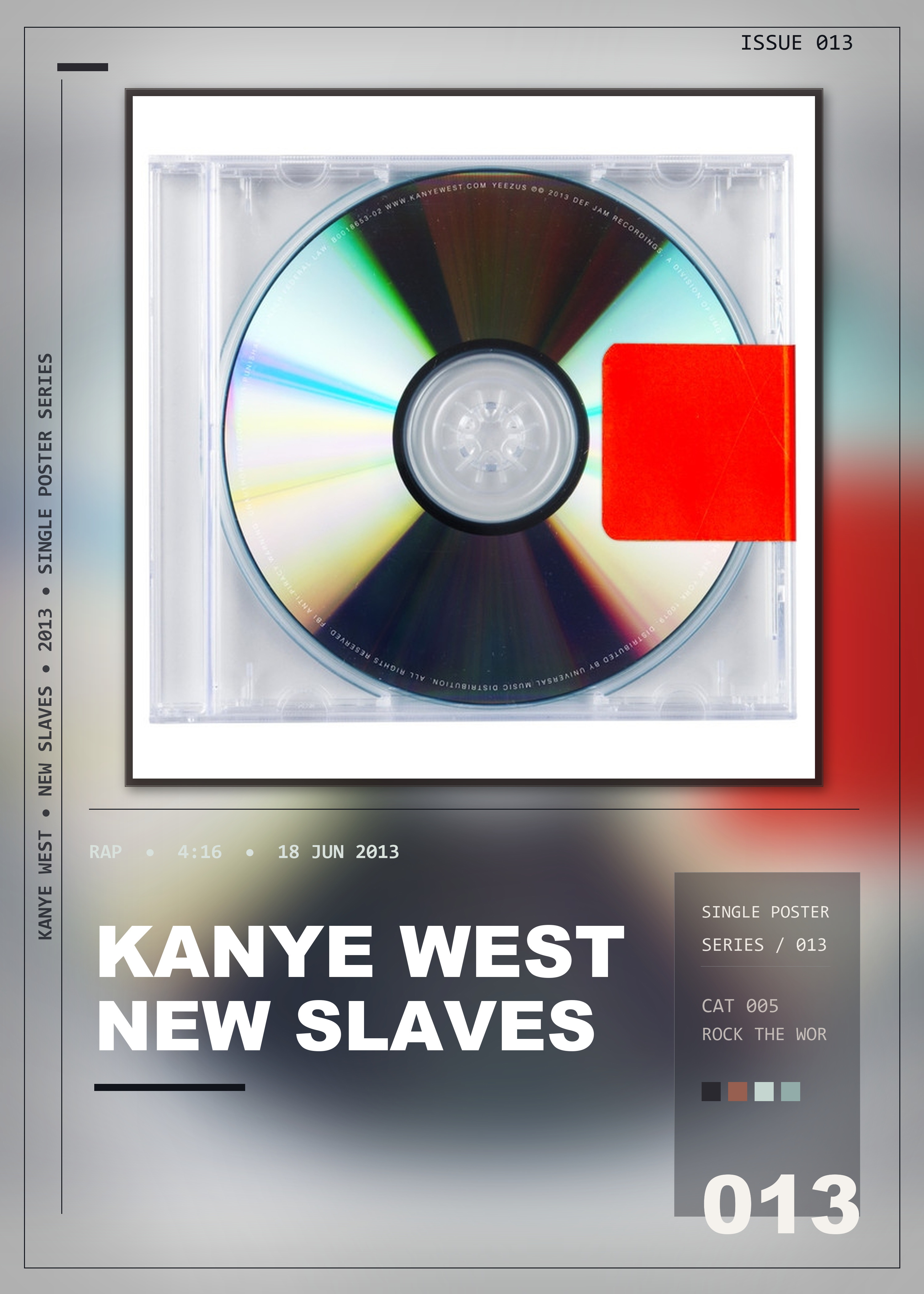 Music poster: Kanye West - New Slaves