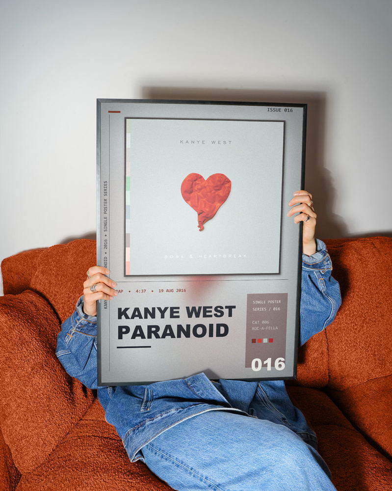 Music poster: Kanye West - Paranoid