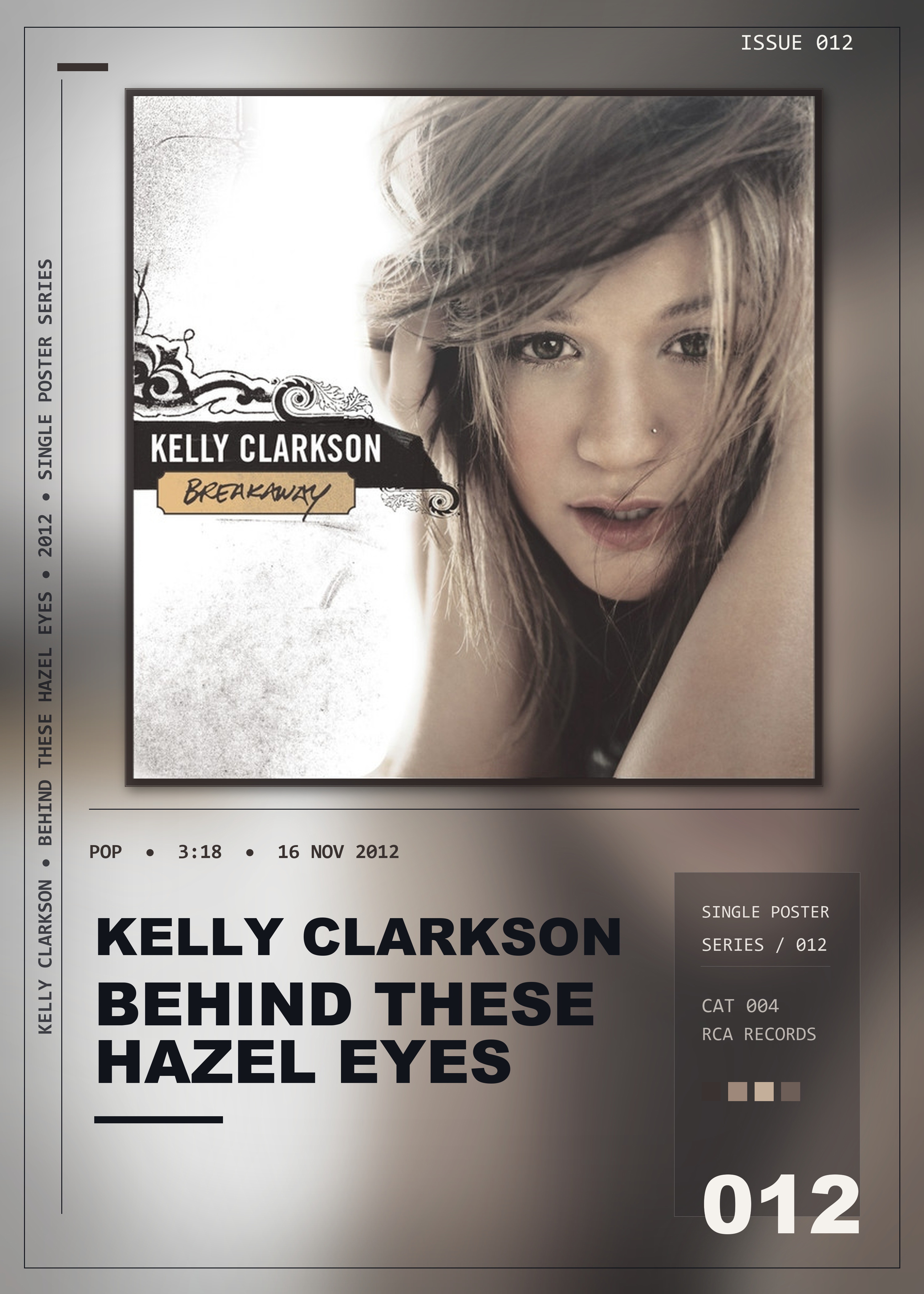 Music poster: Kelly Clarkson - Behind These Hazel Eyes