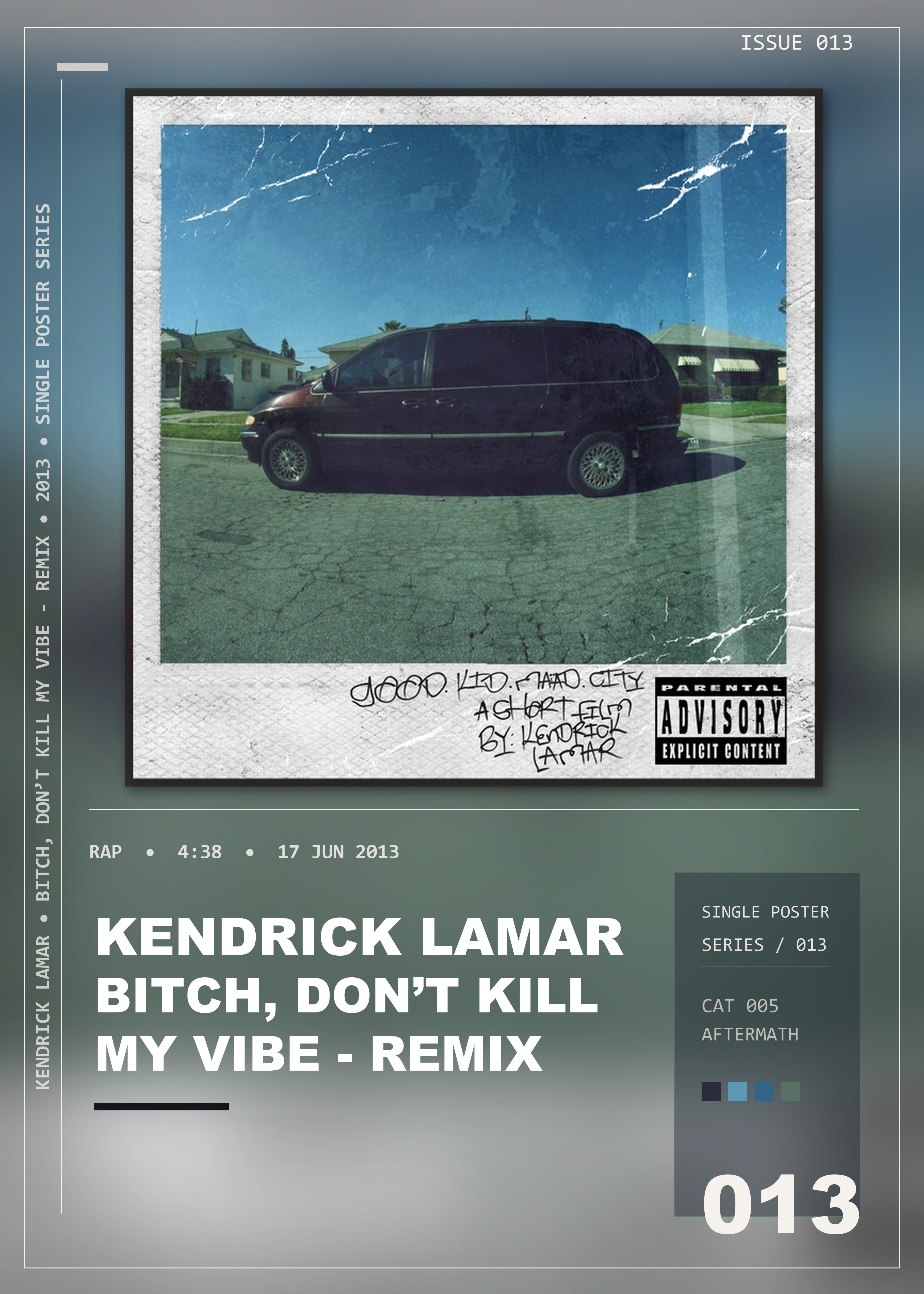Music poster: Kendrick Lamar - Bitch Dont Kill My Vibe - Remix