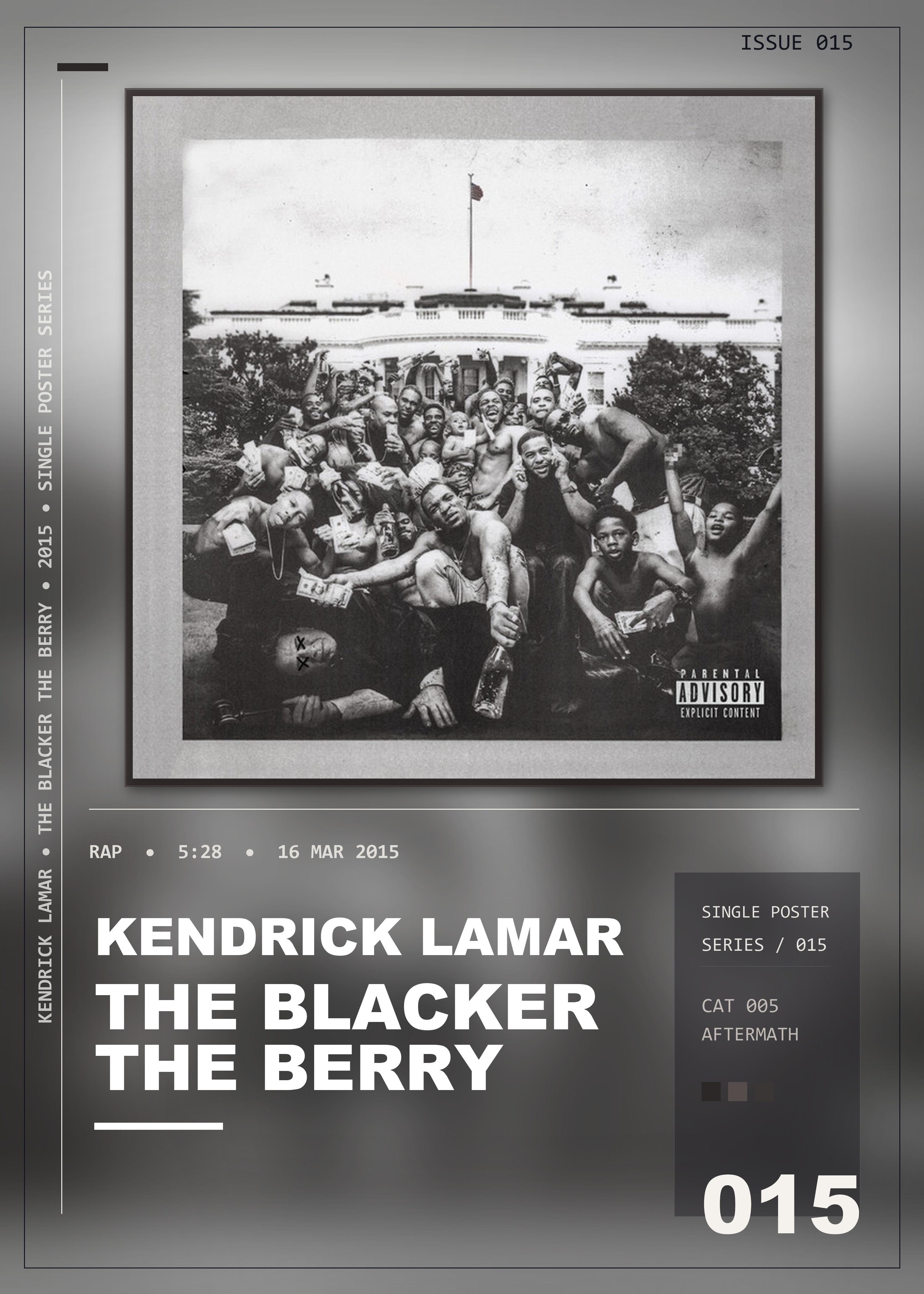 Music poster: Kendrick Lamar - The Blacker The Berry