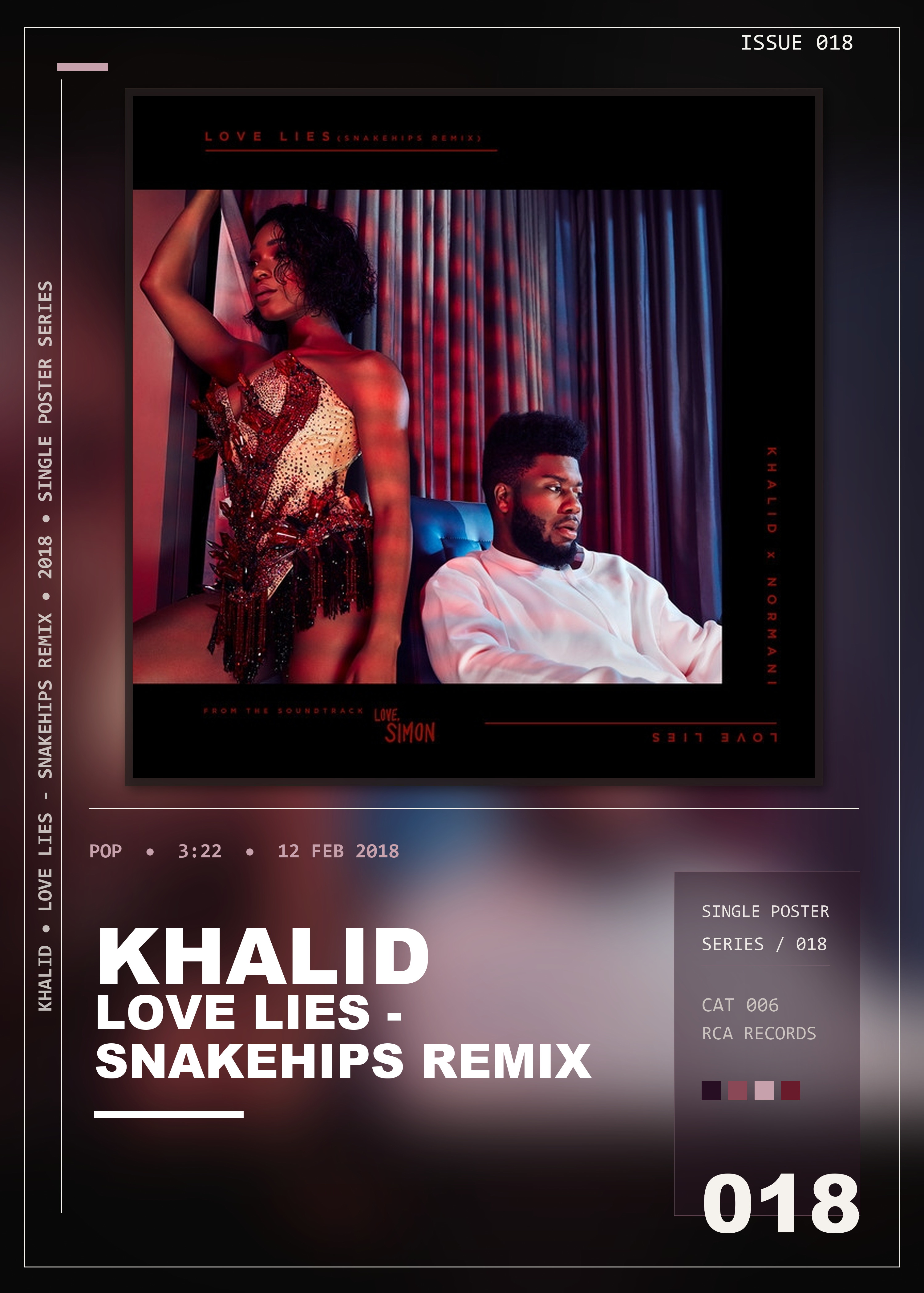 Music poster: Khalid - Love Lies - Snakehips Remix