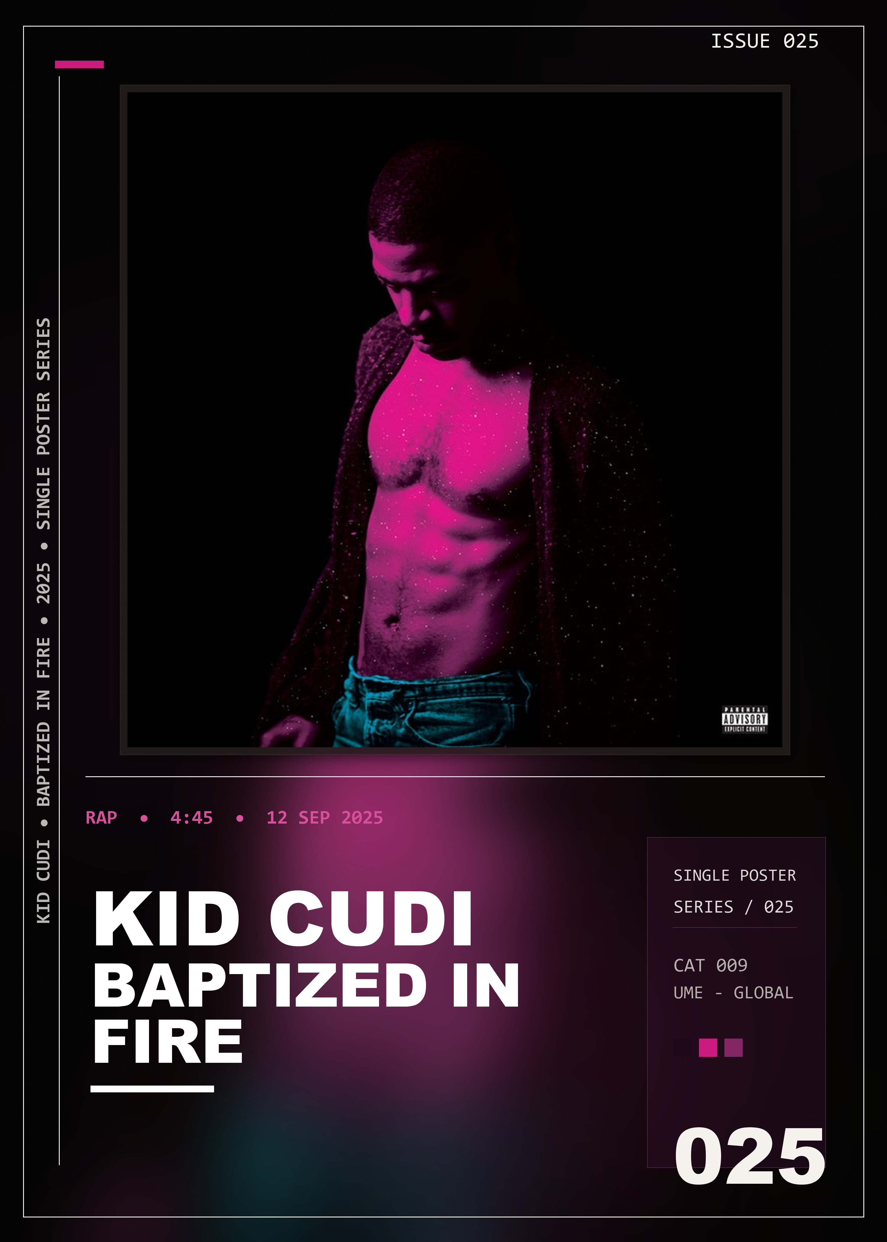 Music poster: Kid Cudi - Baptized In Fire