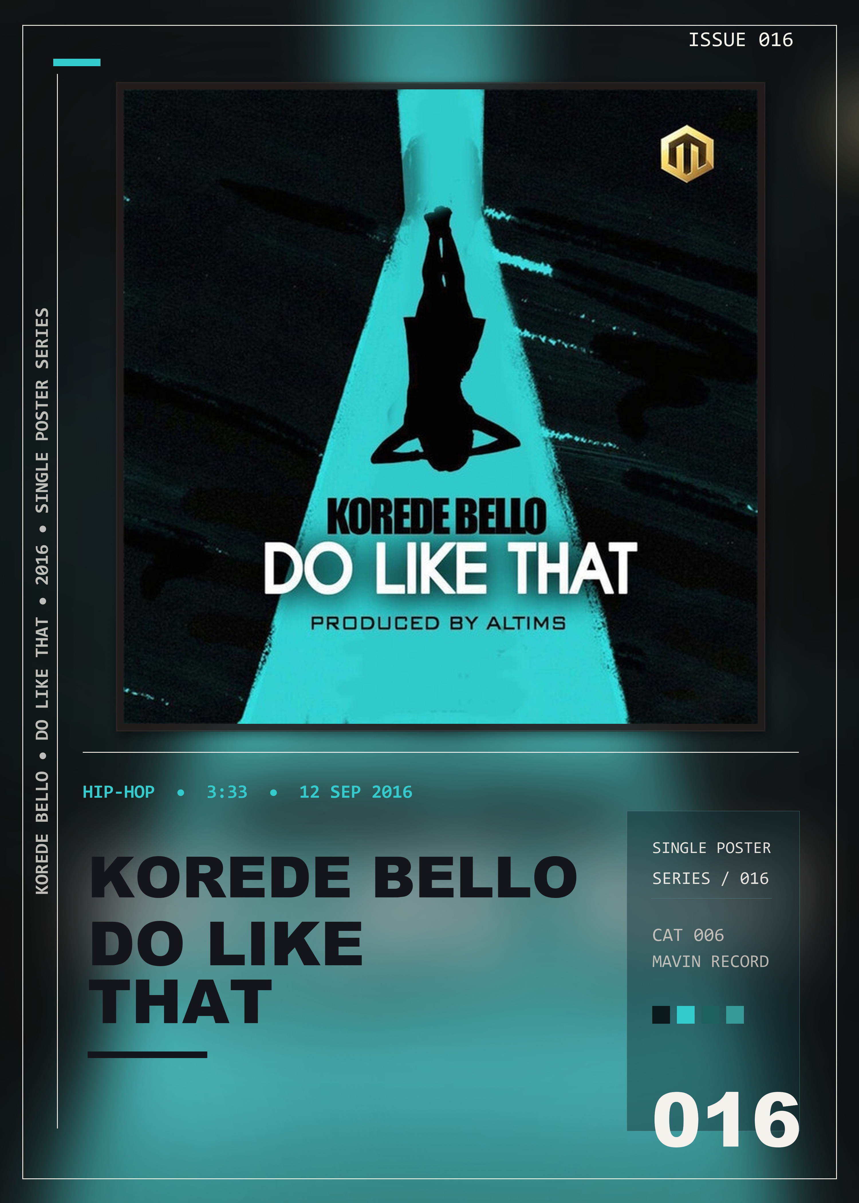 Music poster: Korede Bello - Do Like That