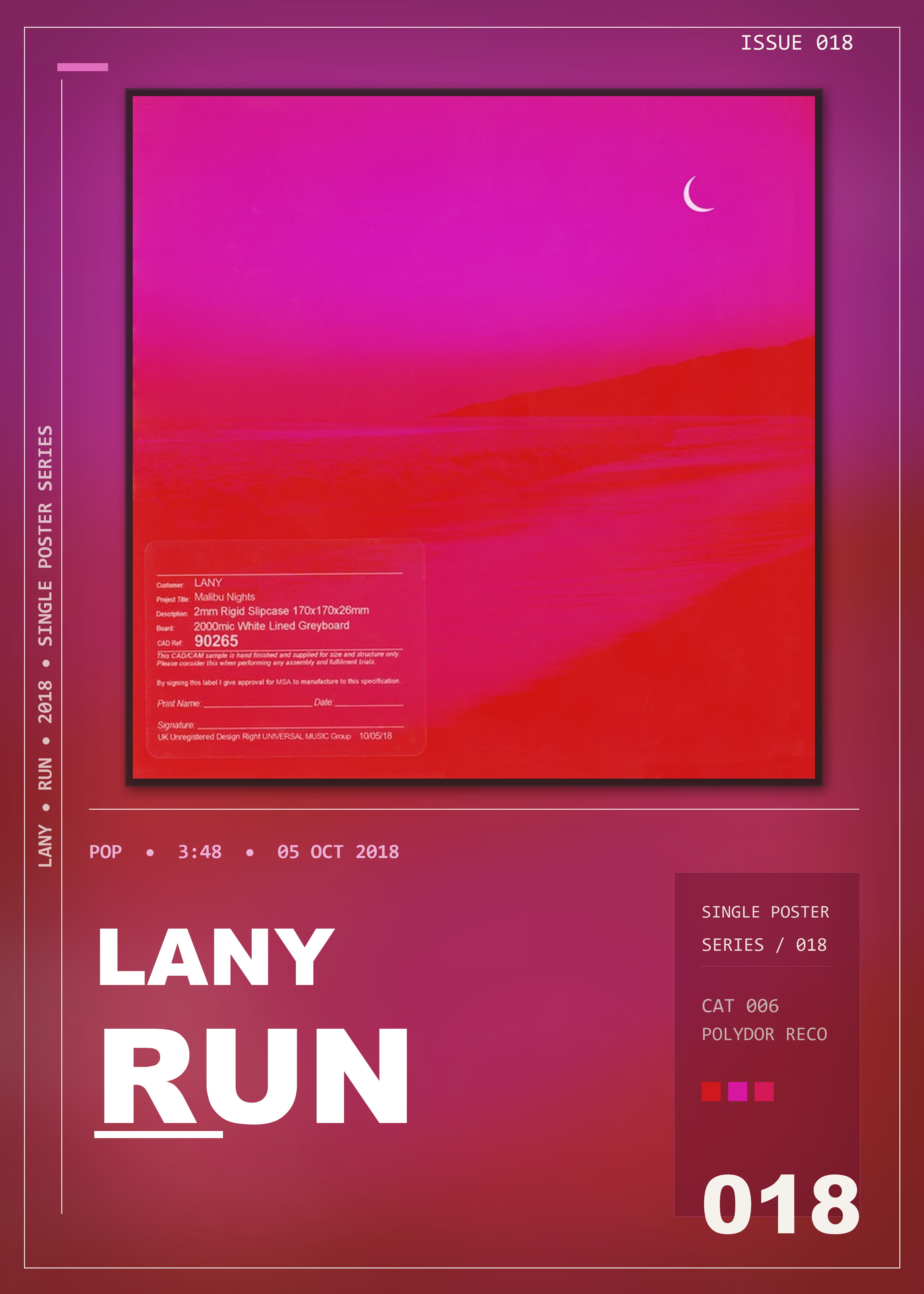 Music poster: LANY - Run