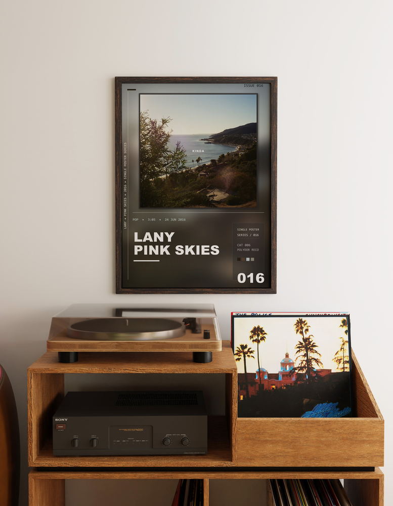Music poster: LANY - pink skies