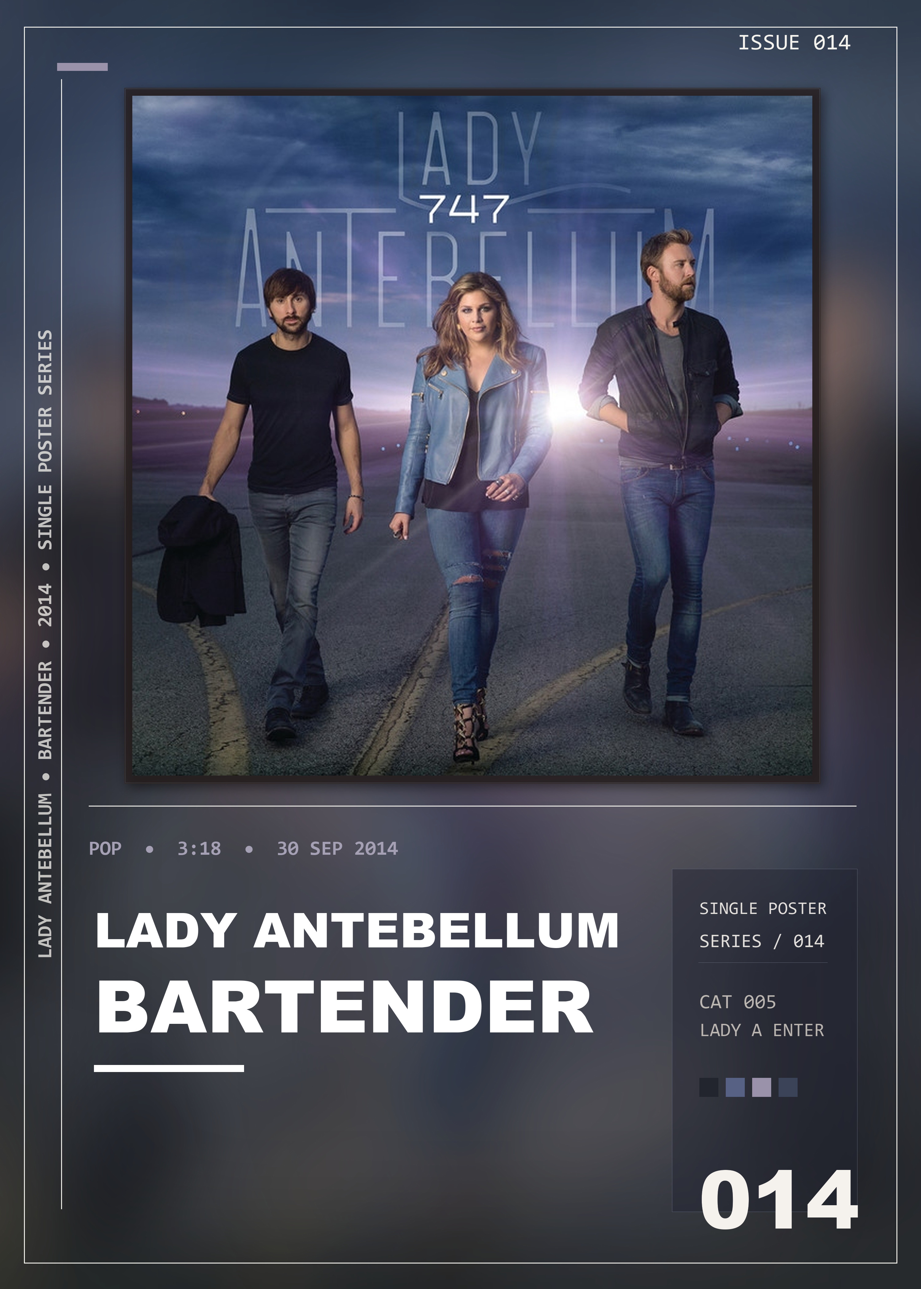 Music poster: Lady Antebellum - Bartender