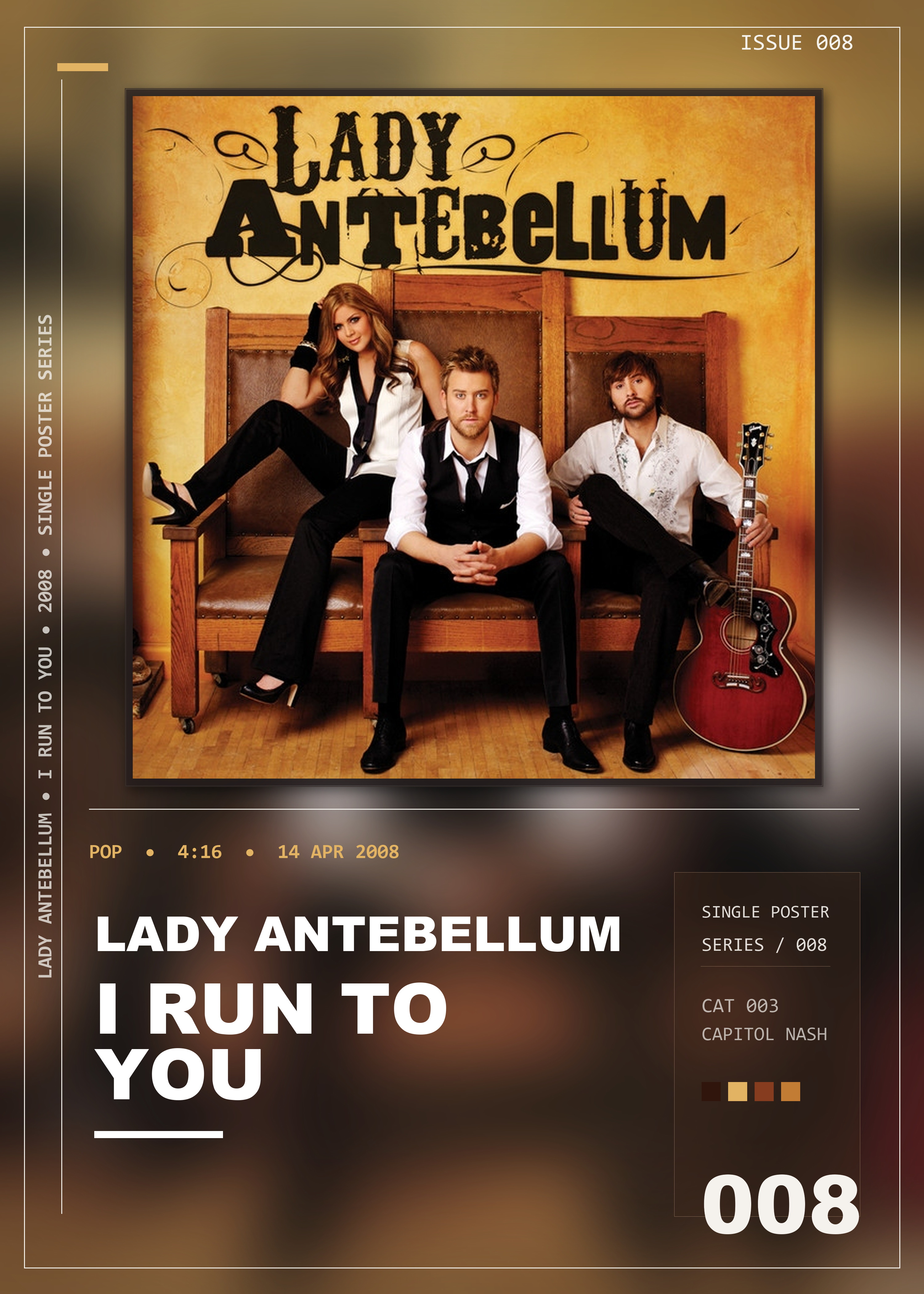 Music poster: Lady Antebellum - I Run To You