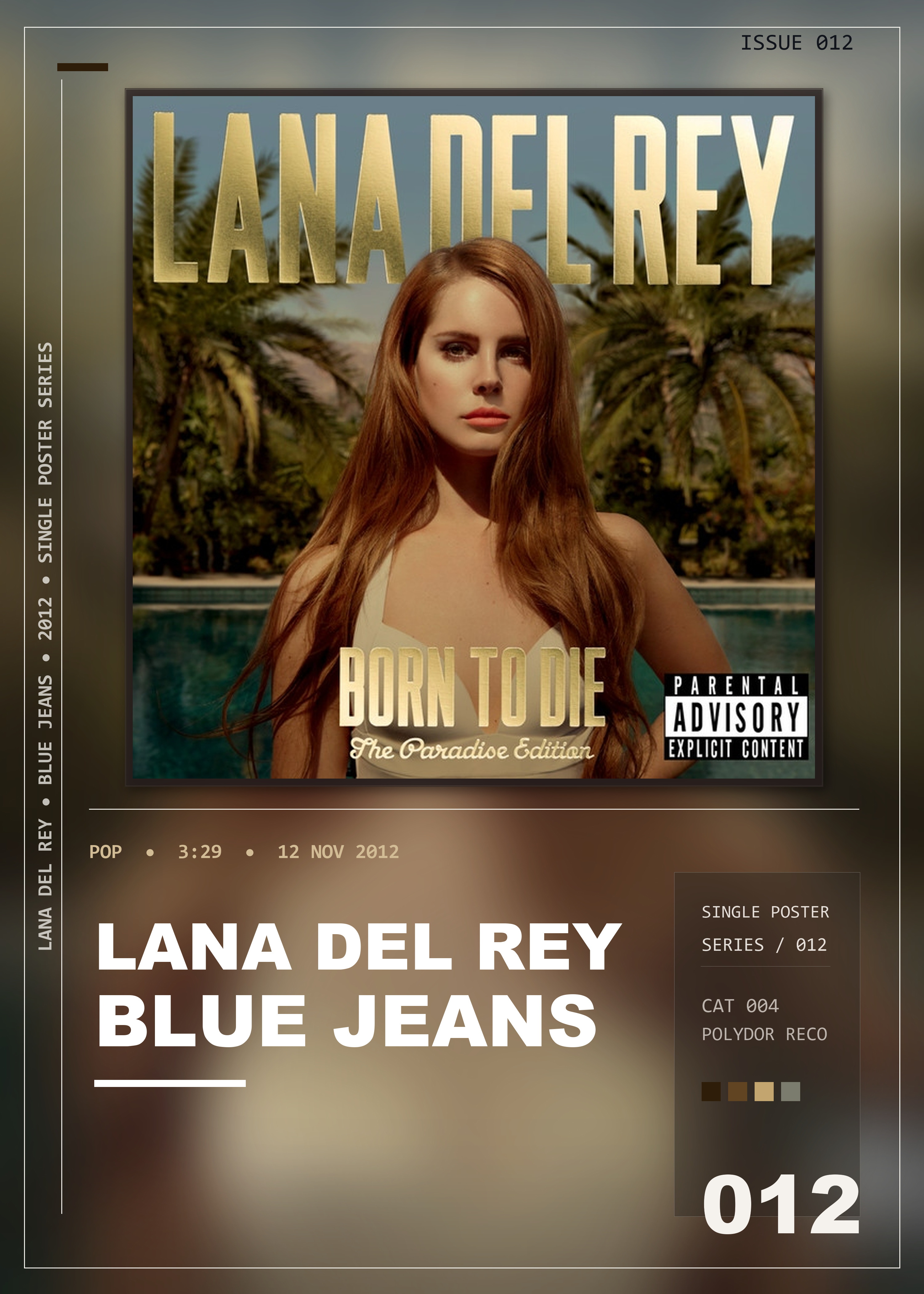 Music poster: Lana Del Rey - Blue Jeans
