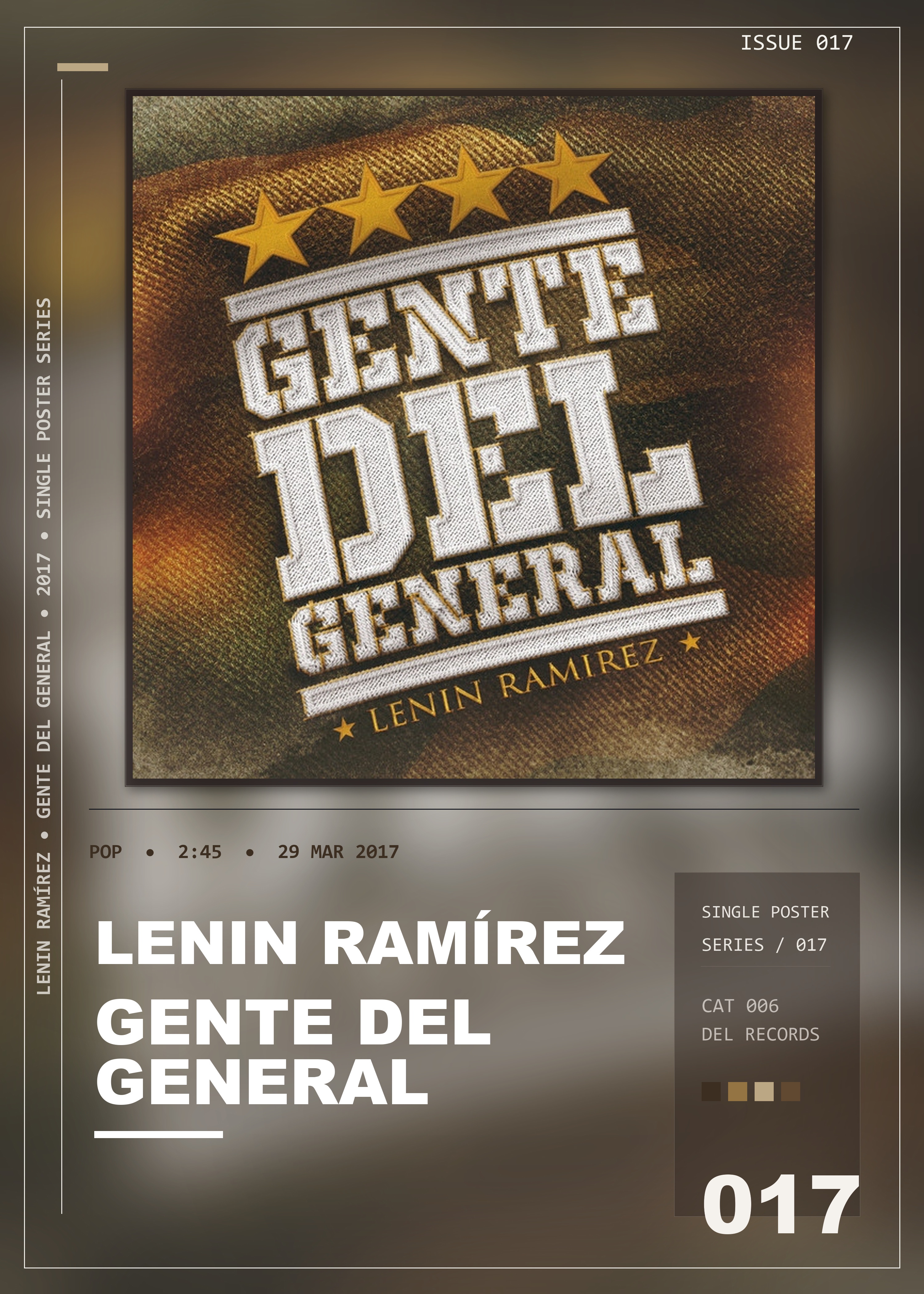 Music poster: Lenin Ramírez - Gente Del General