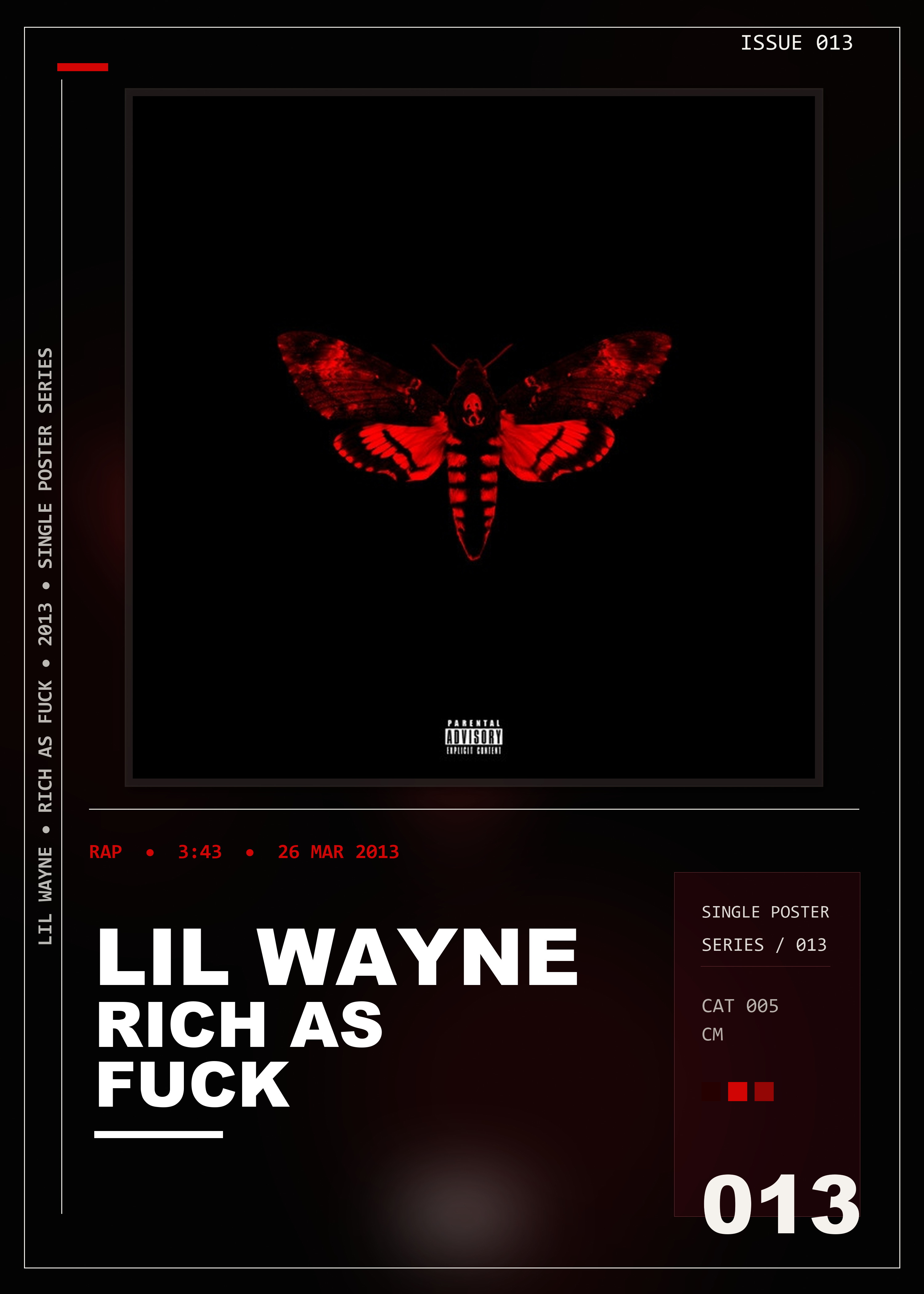 Music poster: Lil Wayne - Rich As Fuck