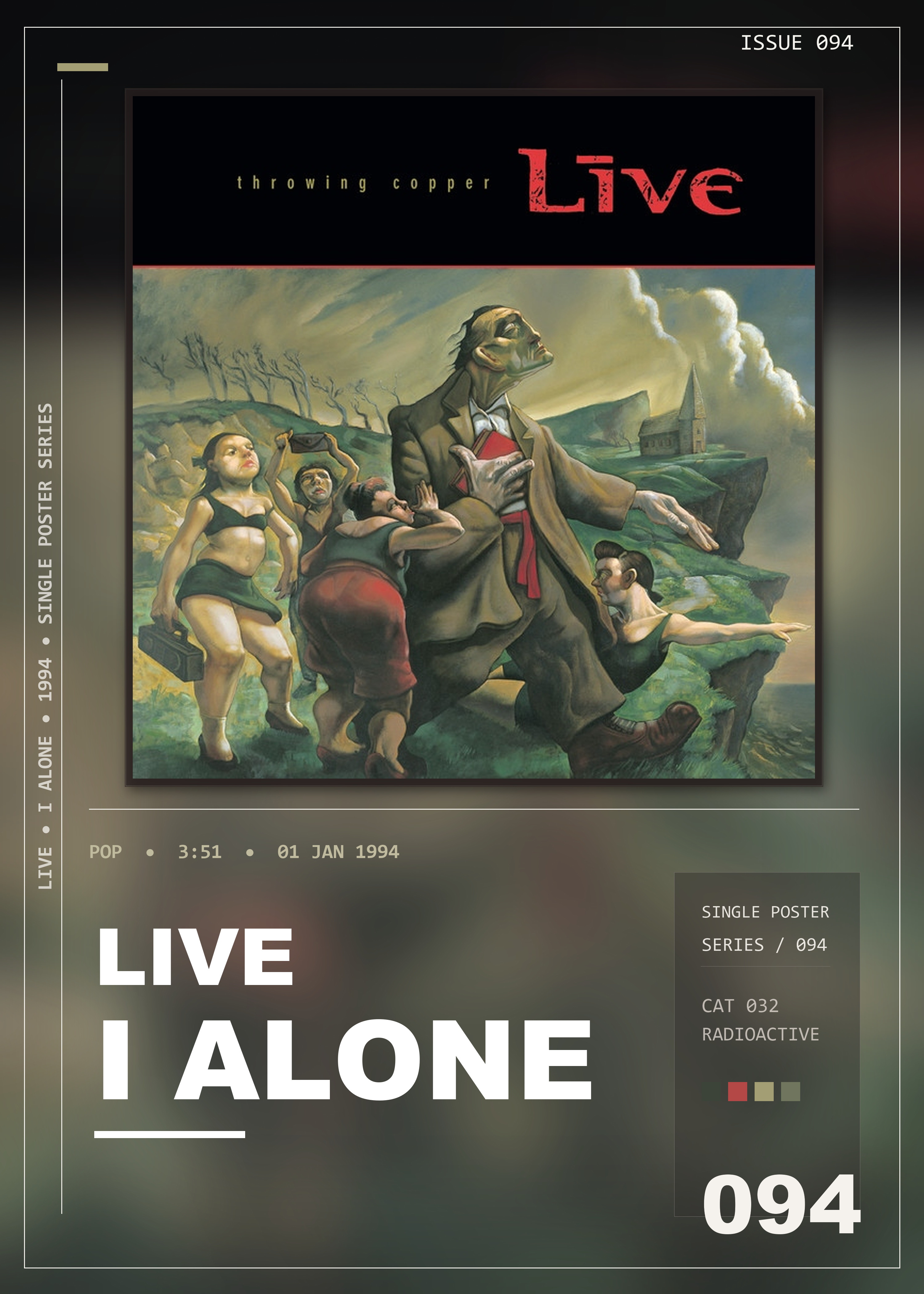 Music poster: Live - I Alone