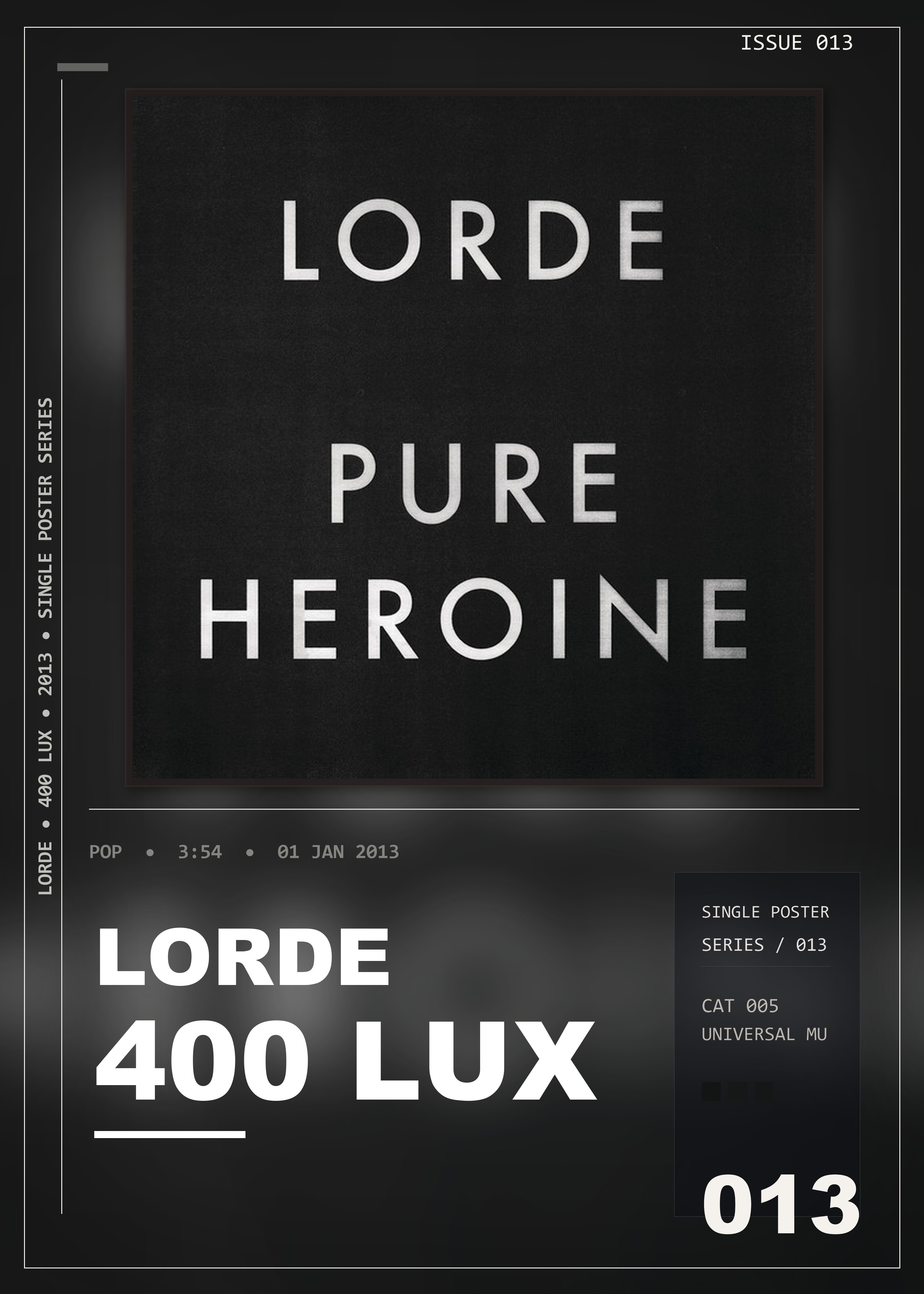 Music poster: Lorde - 400 Lux