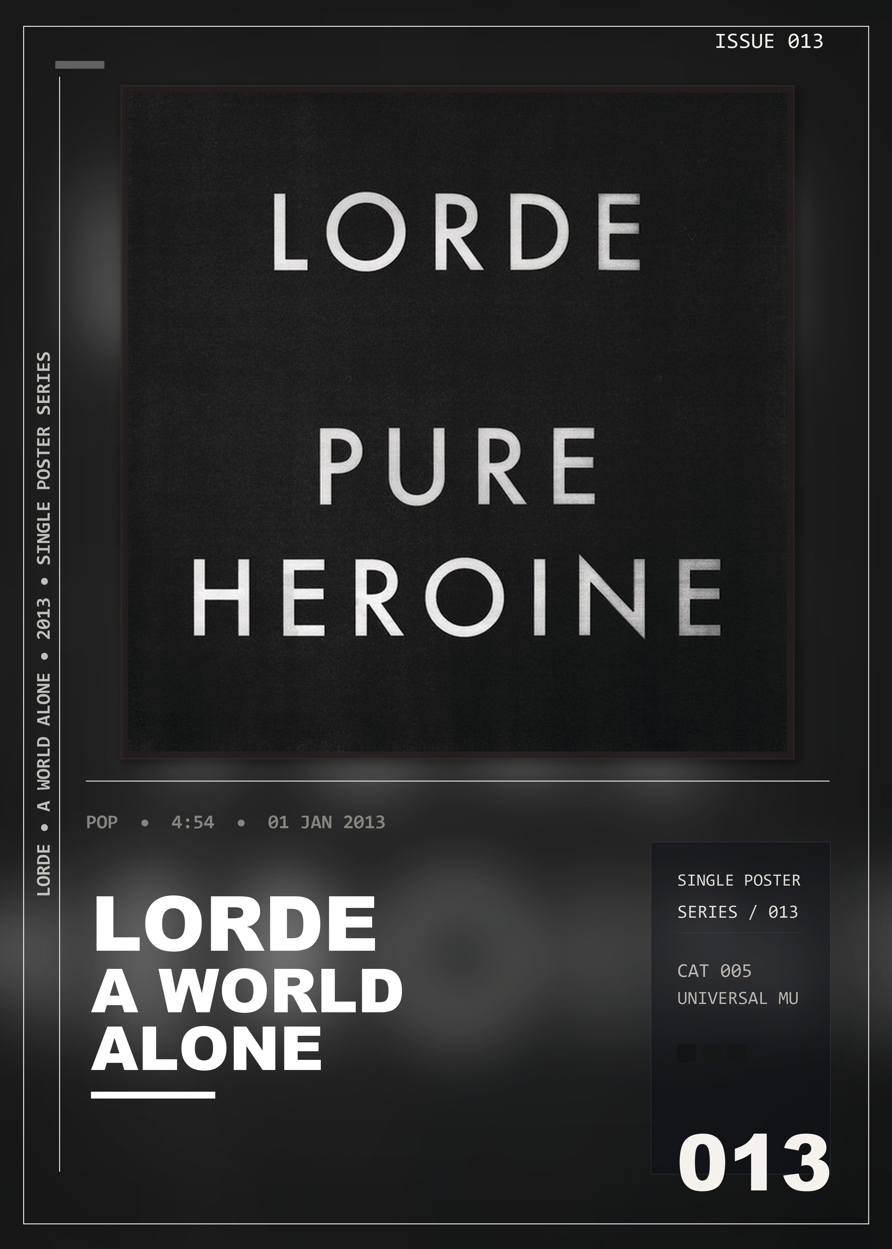 Music poster: Lorde - A World Alone