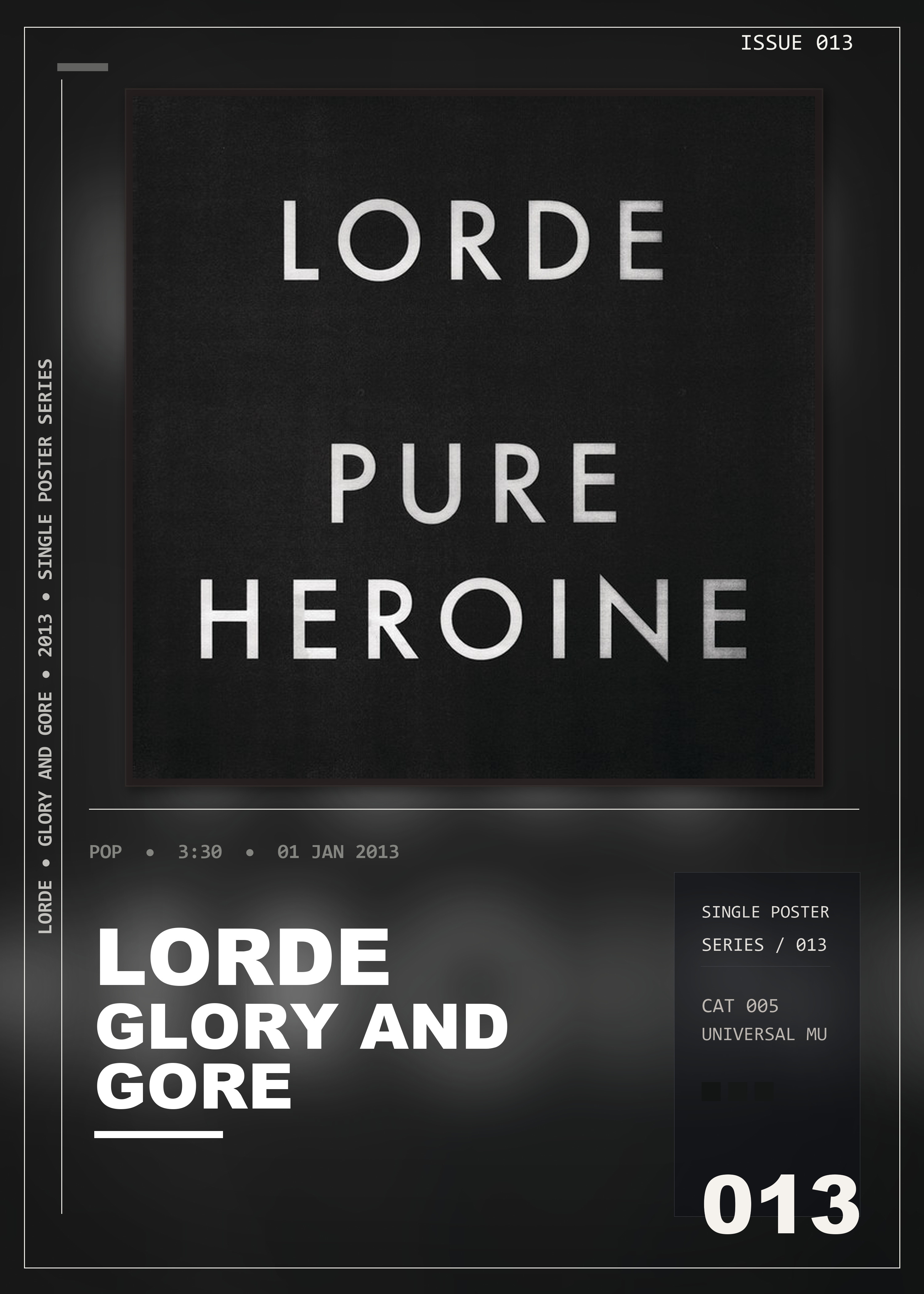 Music poster: Lorde - Glory And Gore