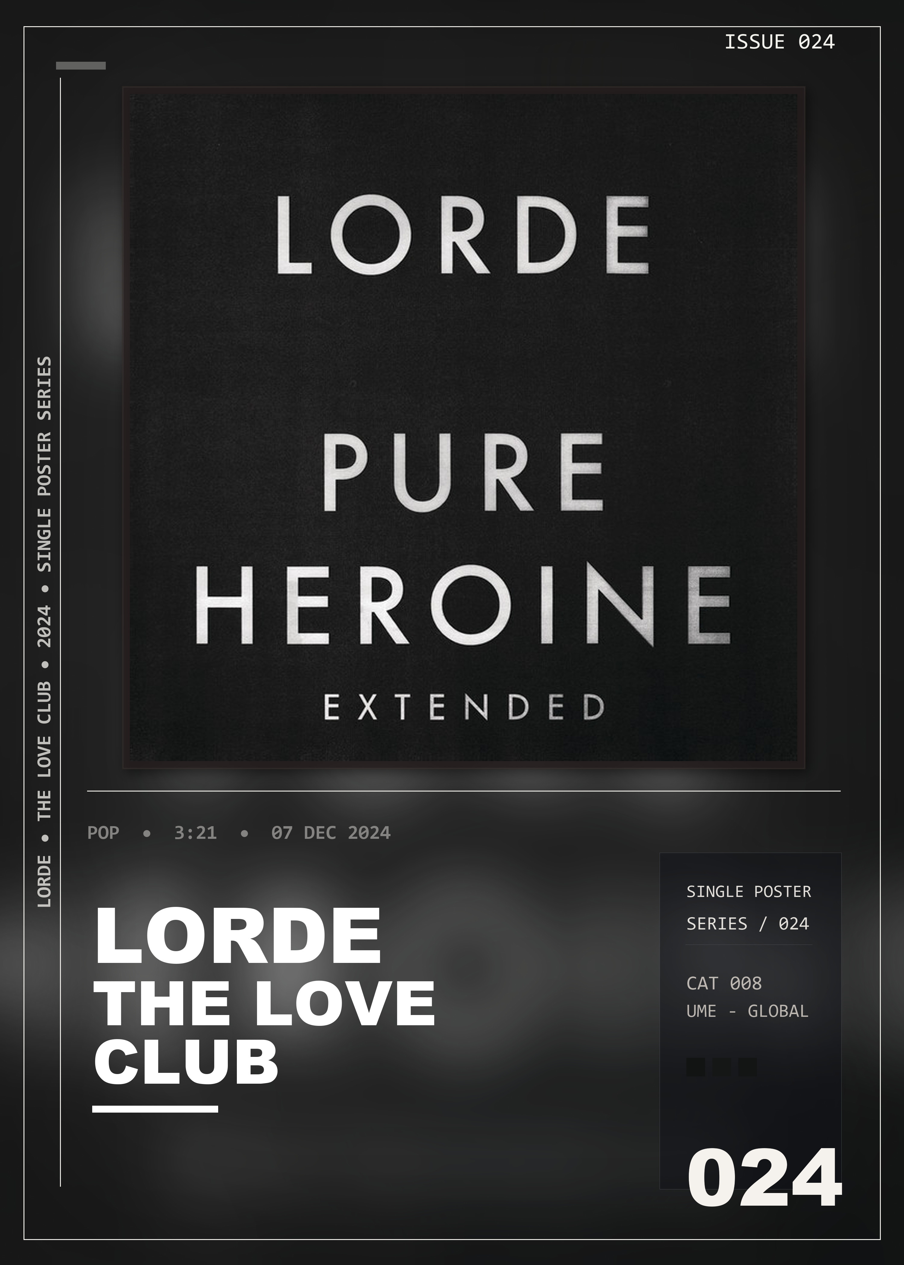 Music poster: Lorde - The Love Club