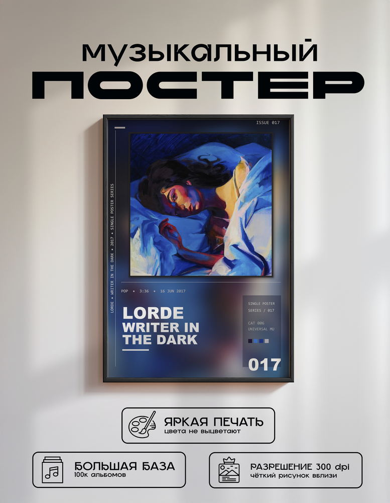 Music poster: Lorde - Writer In The Dark