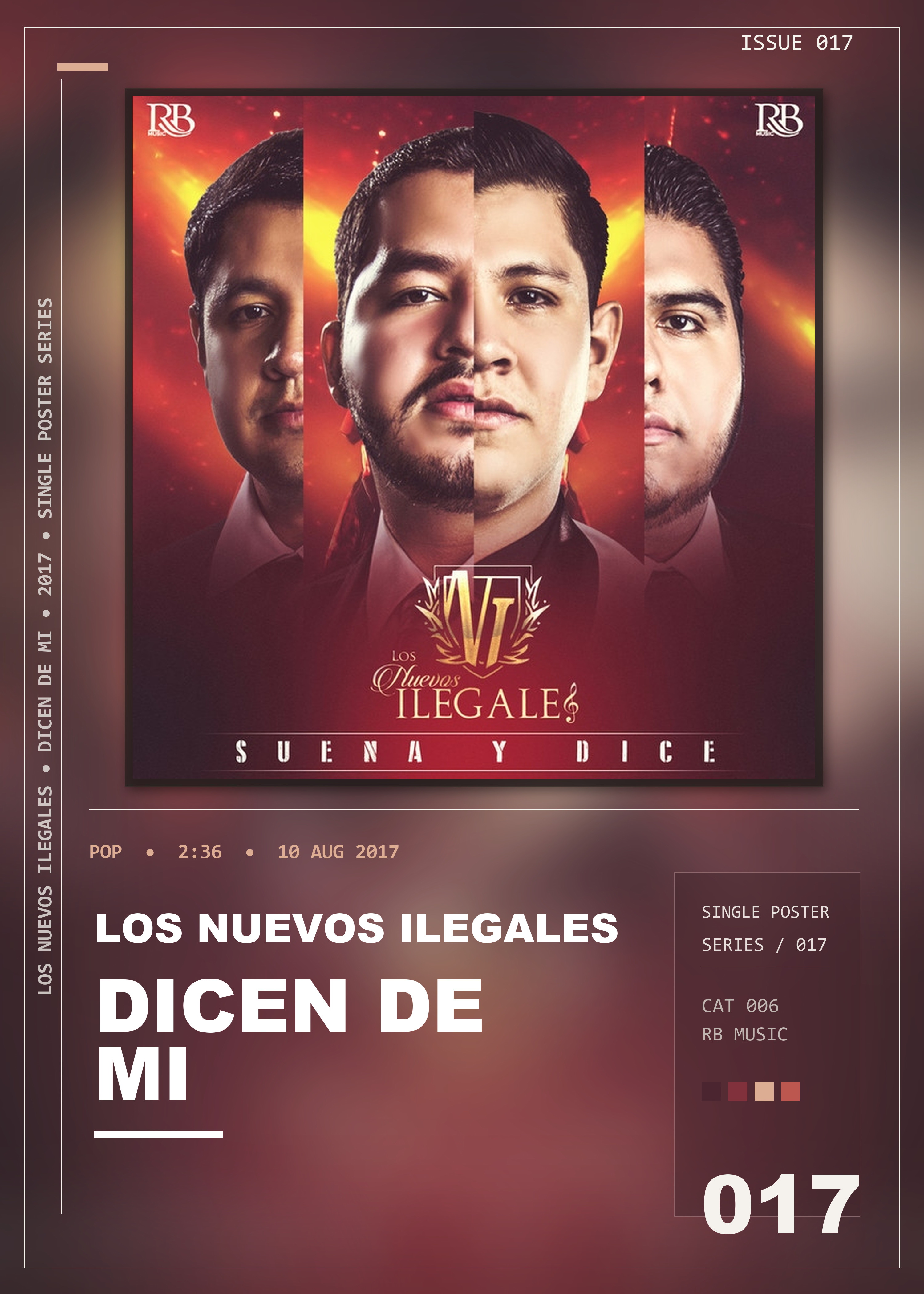 Music poster: Los Nuevos Ilegales - Dicen De Mi