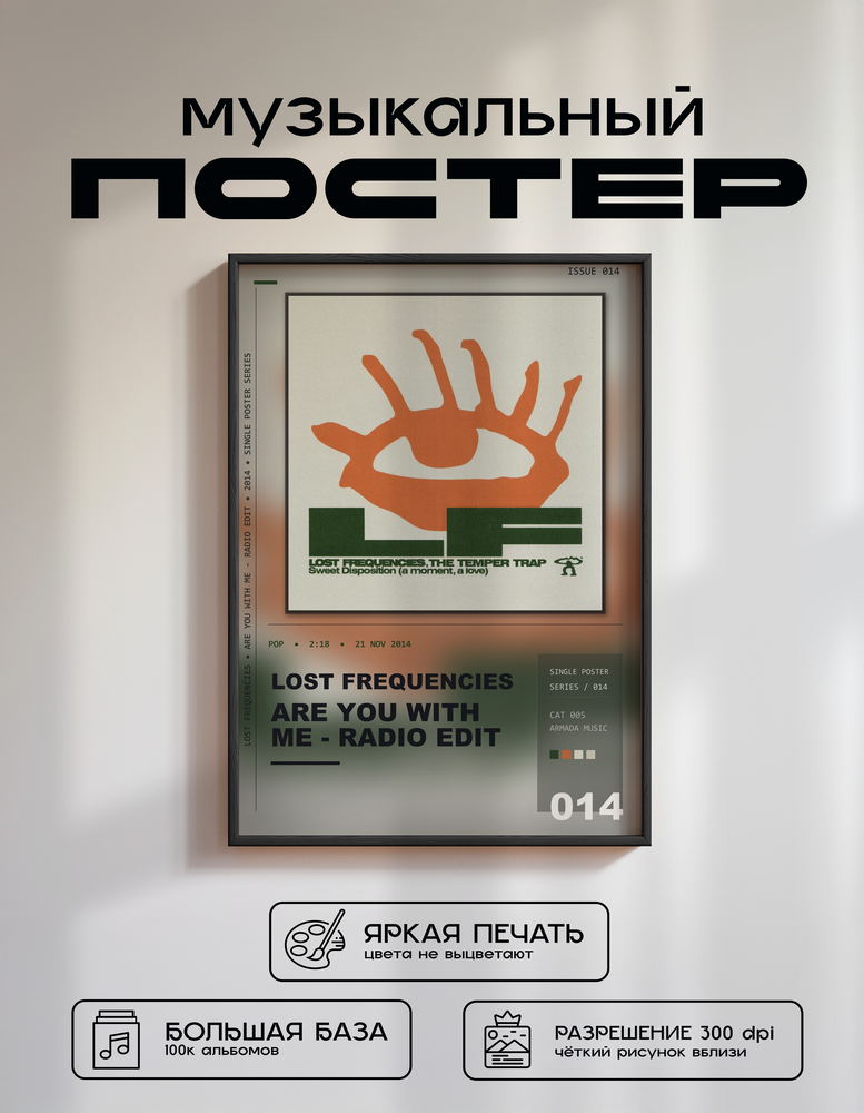 Music poster: Lost Frequencies - Are You With Me - Radio Edit
