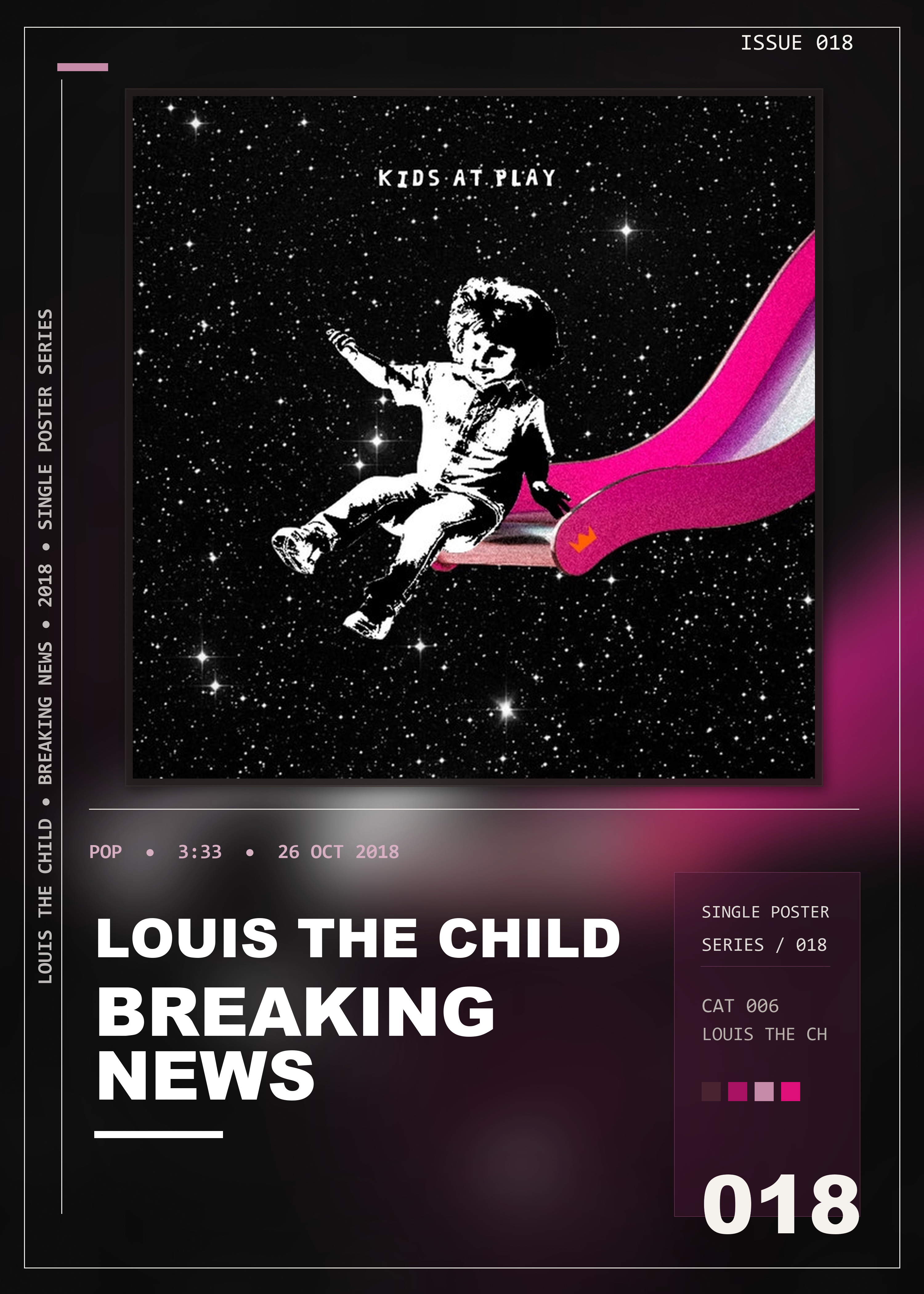 Music poster: Louis The Child - Breaking News with RAYE