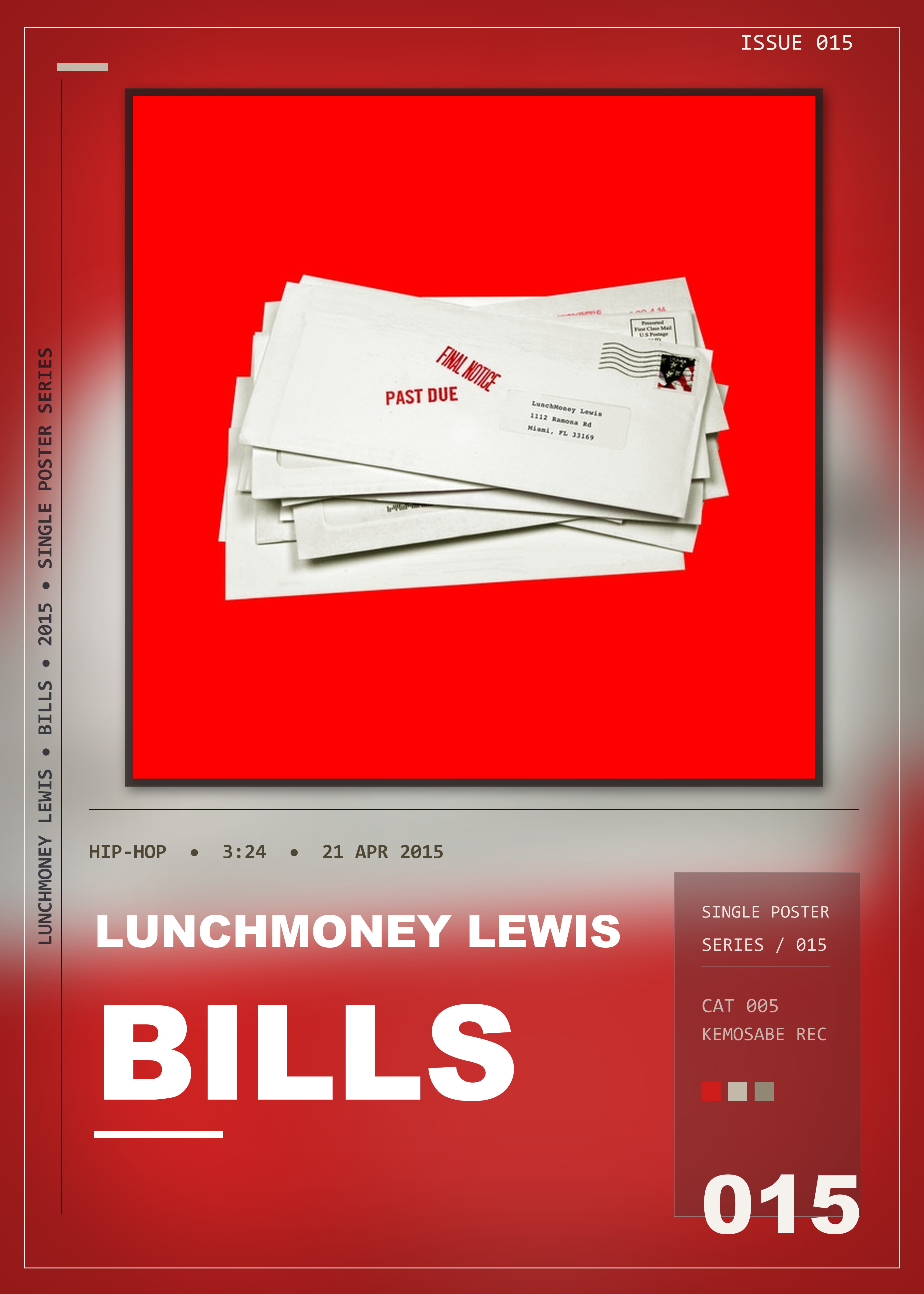 Music poster: LunchMoney Lewis - Bills