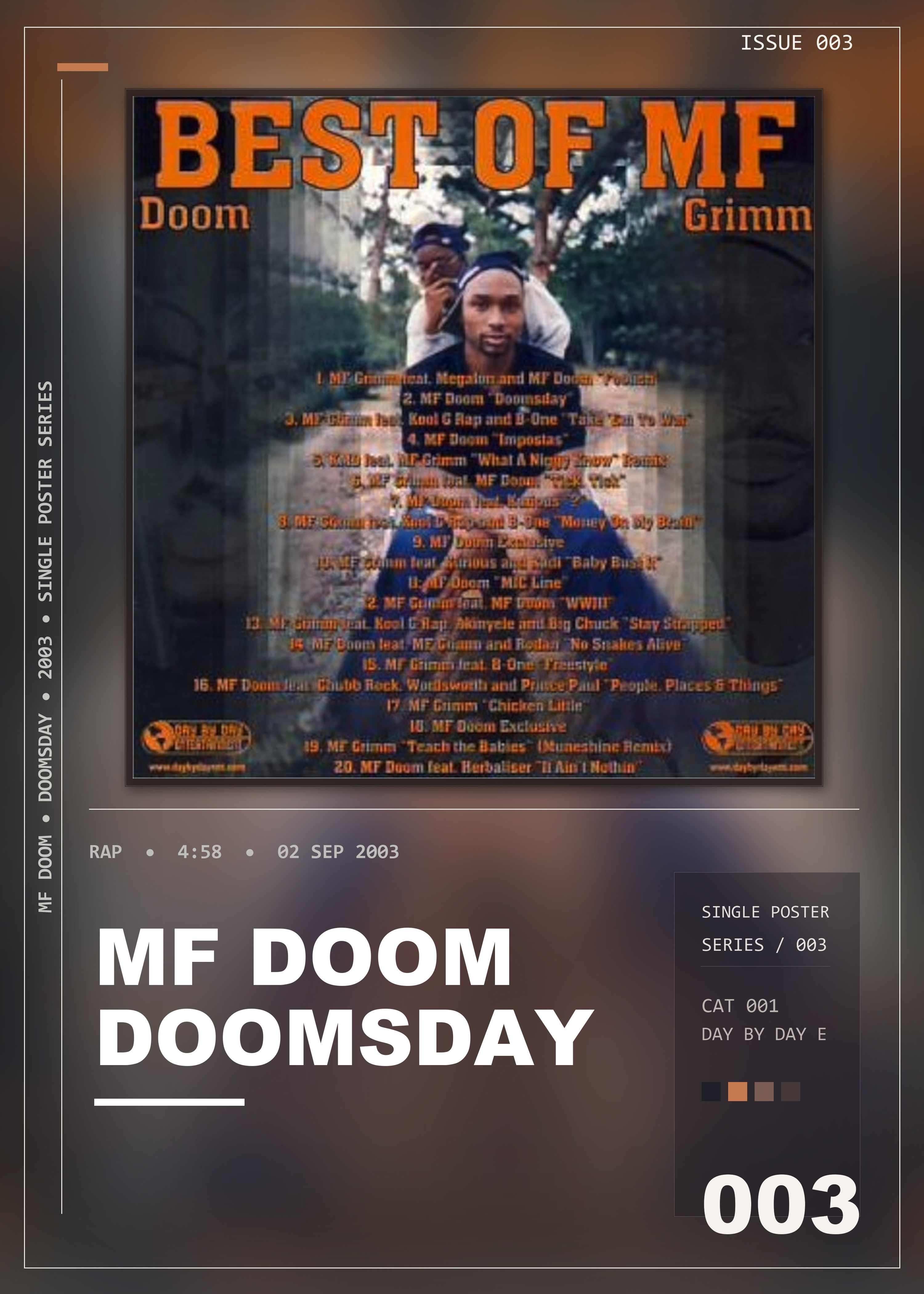 Music poster: MF DOOM - Doomsday