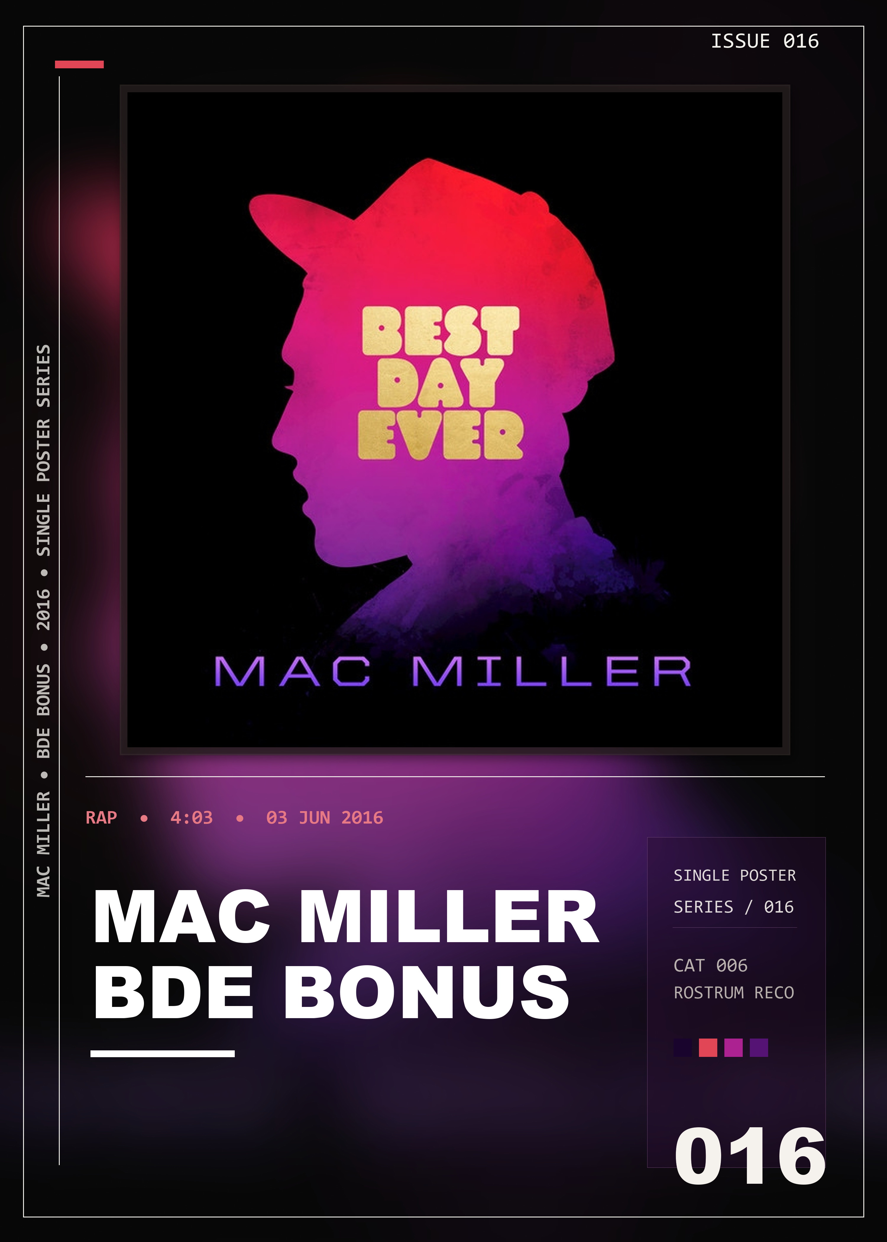 Music poster: Mac Miller - BDE Bonus