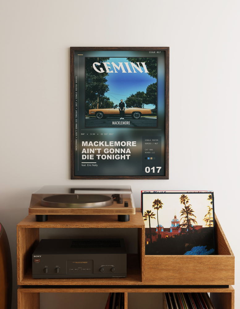 Music poster: Macklemore - Aint Gonna Die Tonight feat Eric Nally