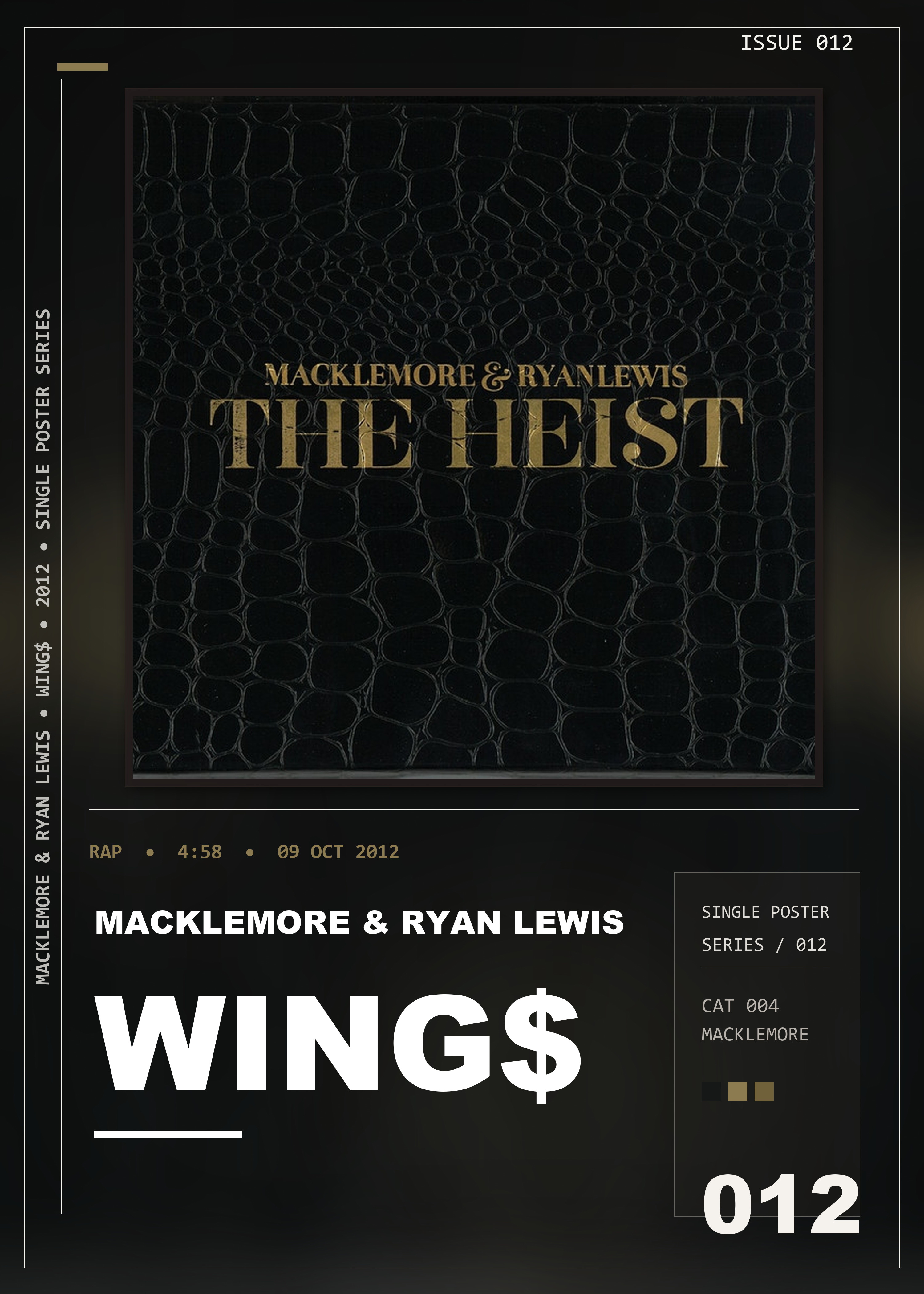 Music poster: Macklemore Ryan Lewis - Wing