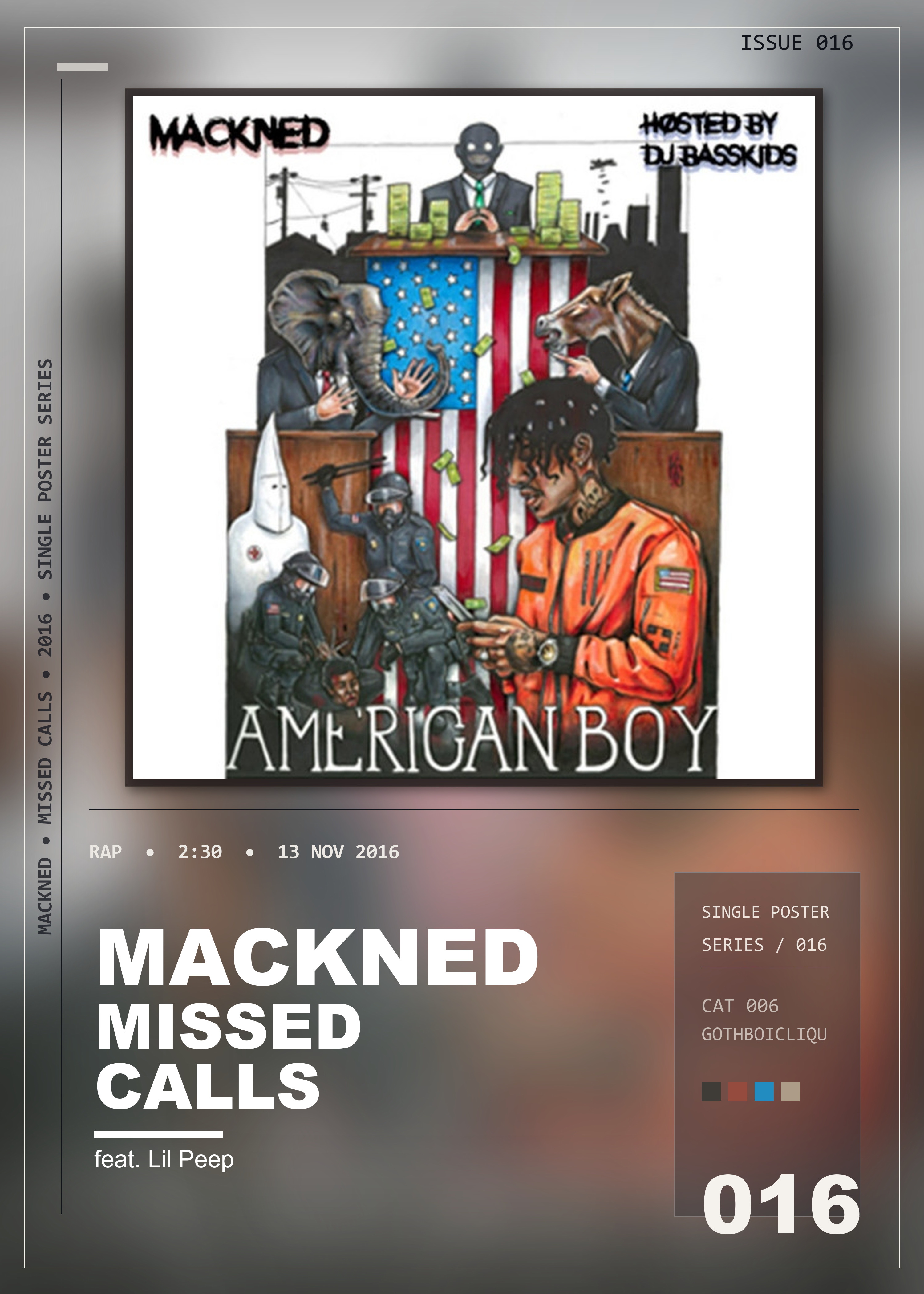 Music poster: Mackned - Missed Calls feat Lil Peep
